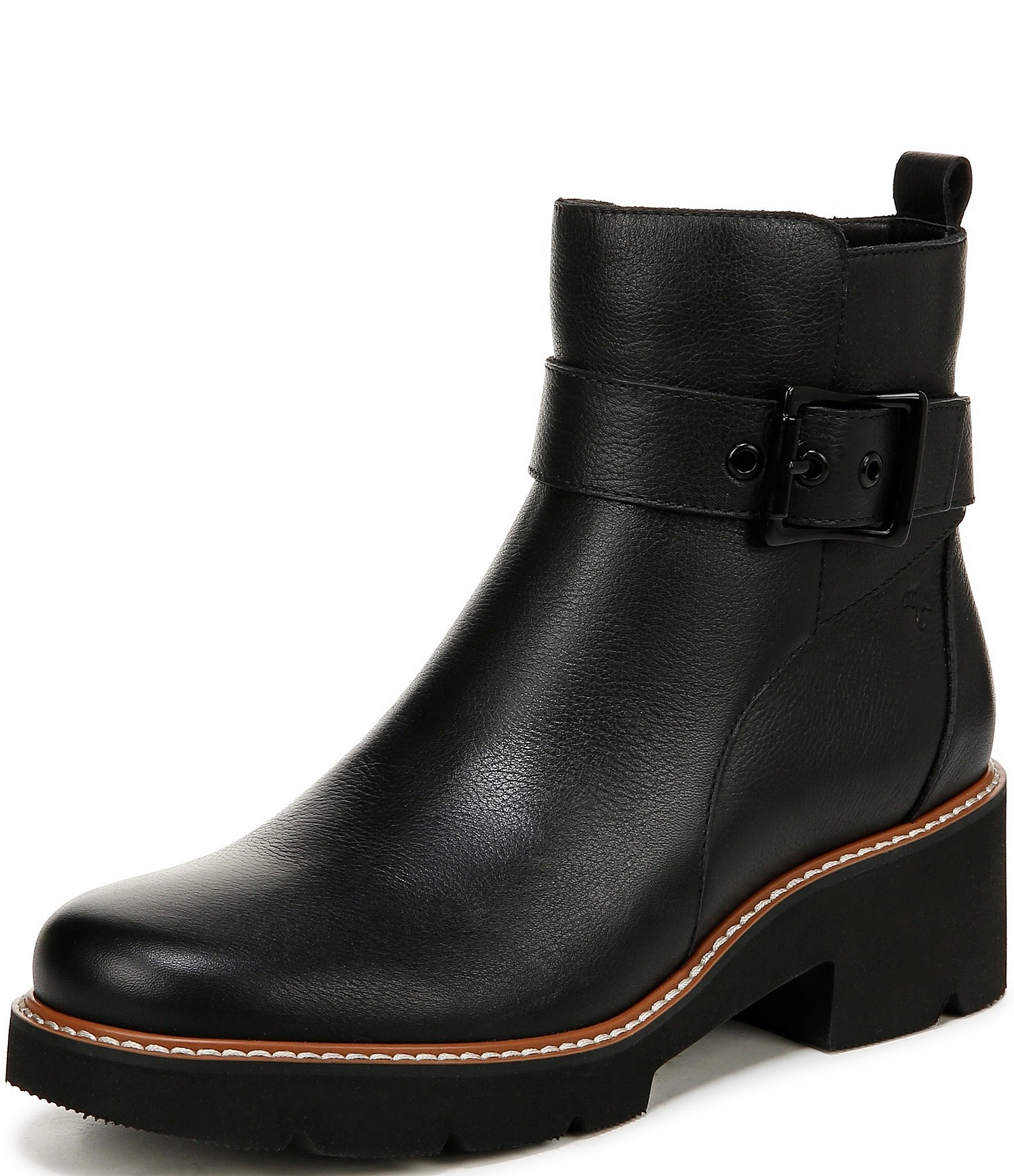 Naturalizer Darry Buckle Leather Booties