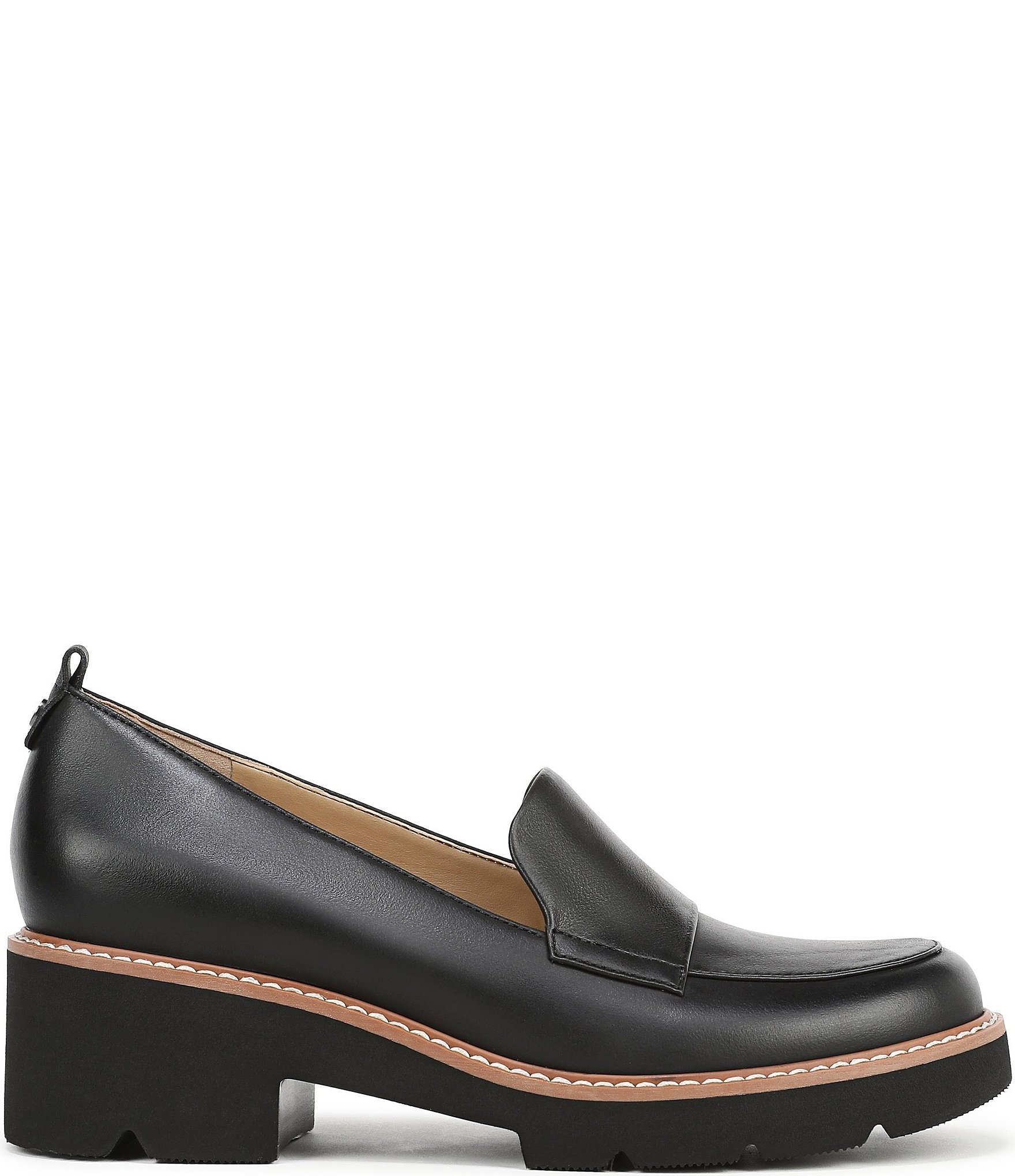 Naturalizer Darry Leather Lightweight Lug Sole Platform Loafer Pumps