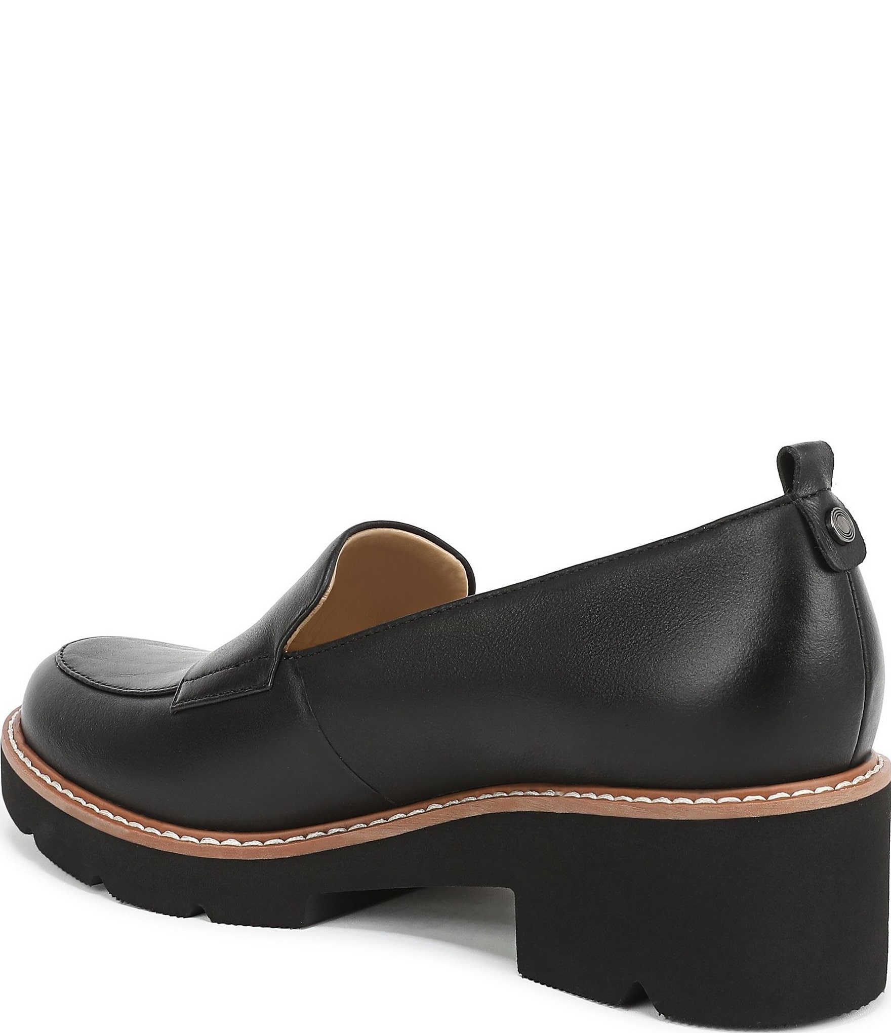 Naturalizer Darry Leather Lightweight Lug Sole Platform Loafer Pumps