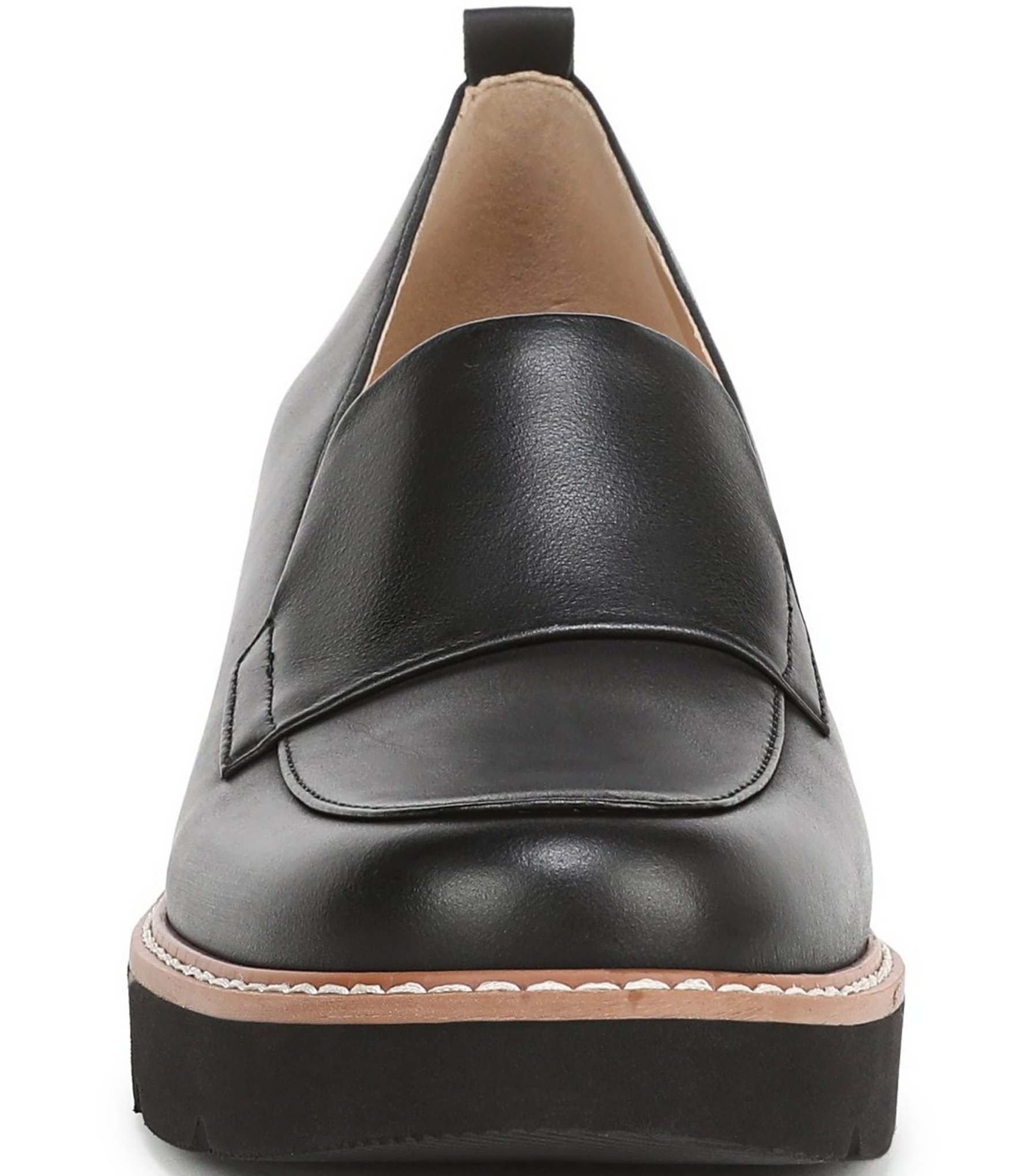 Naturalizer Darry Leather Lightweight Lug Sole Platform Loafer Pumps