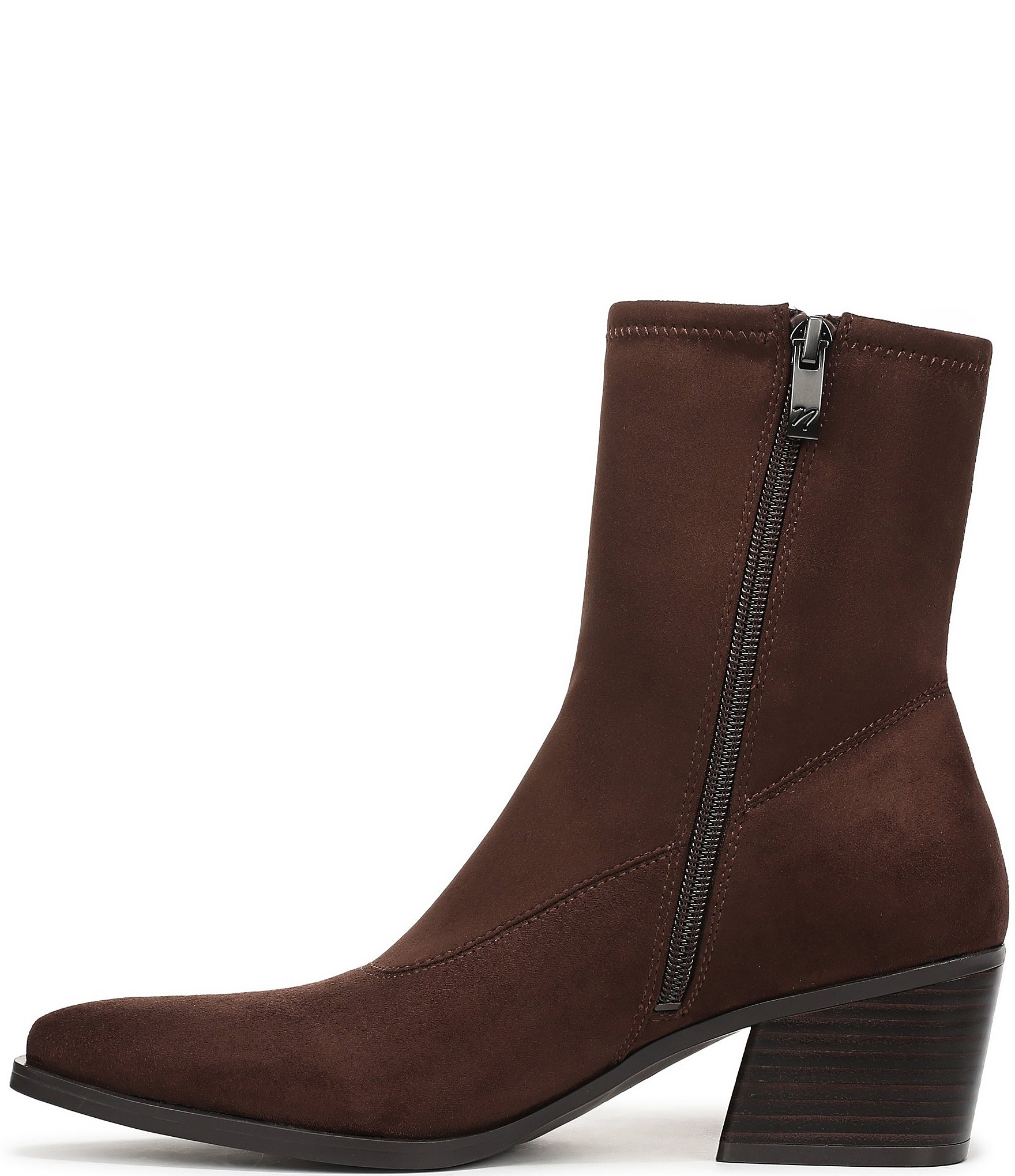 Naturalizer Dean Suede Point Toe Stretch Ankle Booties