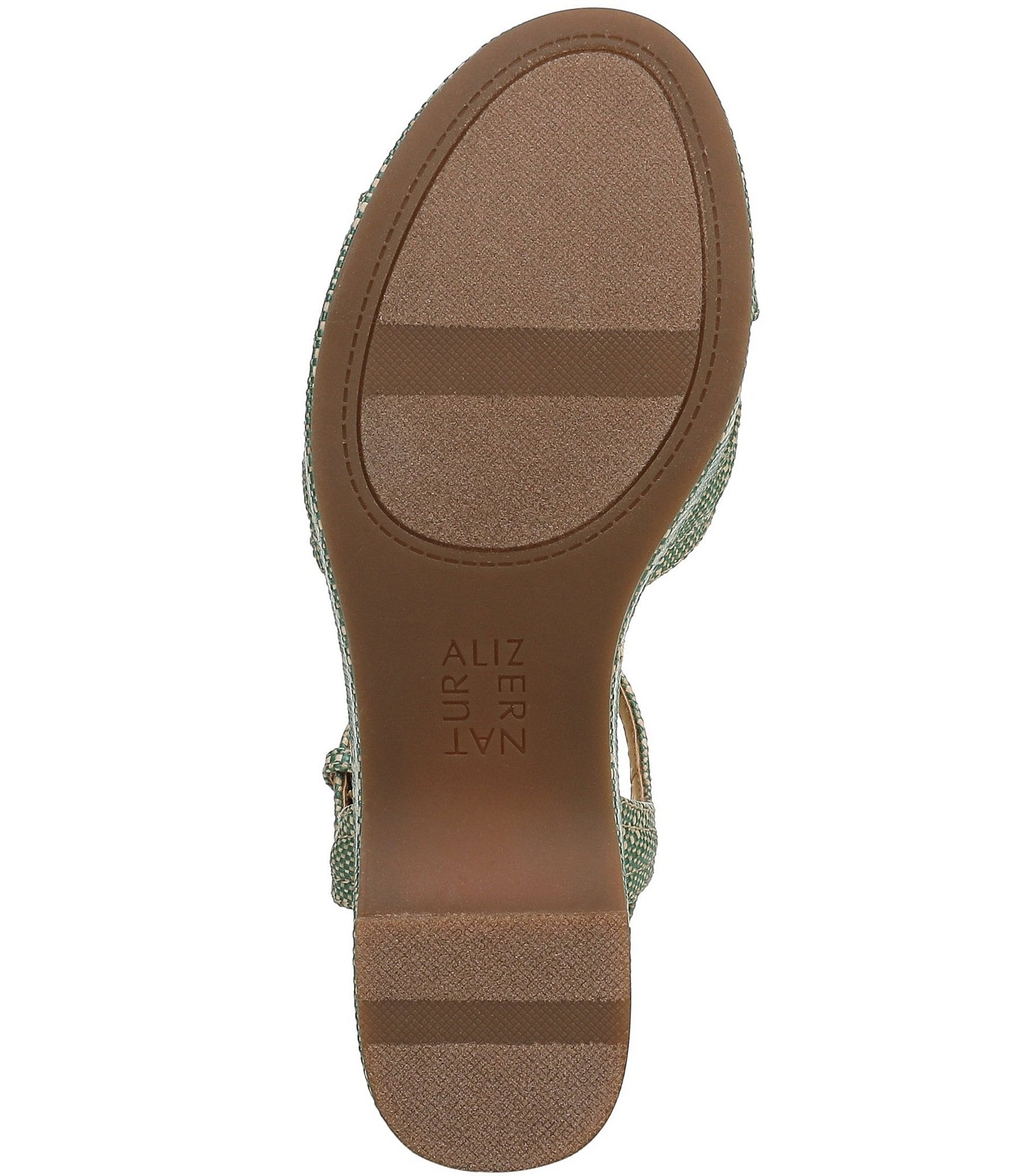 Naturalizer Dovie Raffia Ankle Wrap Sandal Platform Wedges
