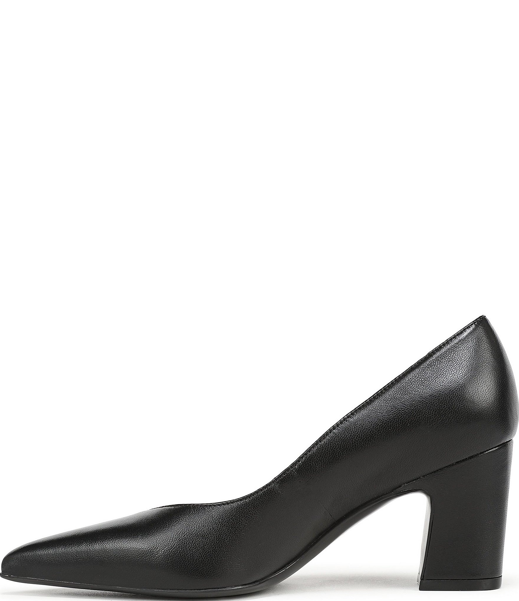 Naturalizer Ella Leather Pointed Toe Block Heel Pumps