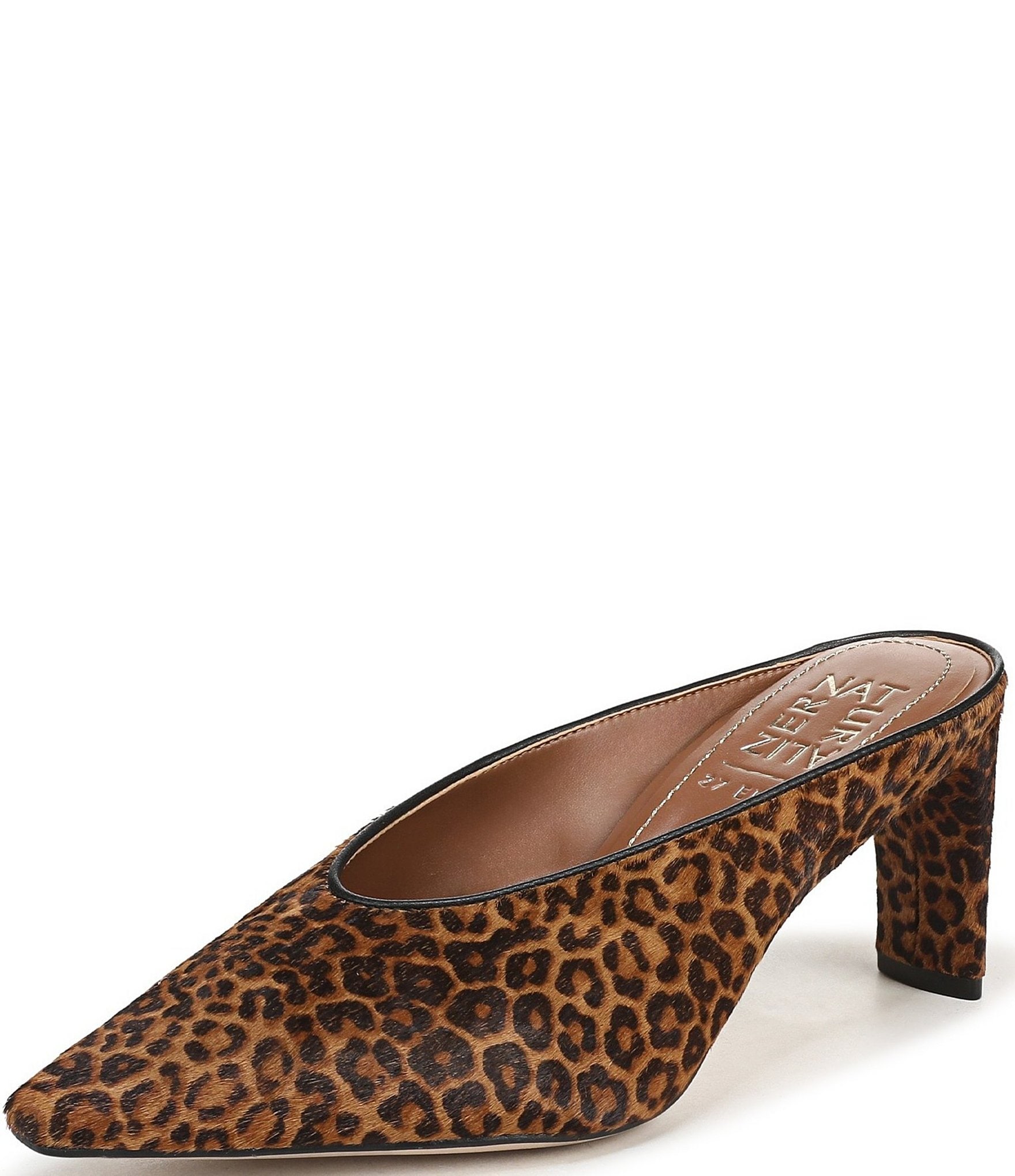 Naturalizer Emerson Leopard Print High Vamp Snip Toe Dress Mules