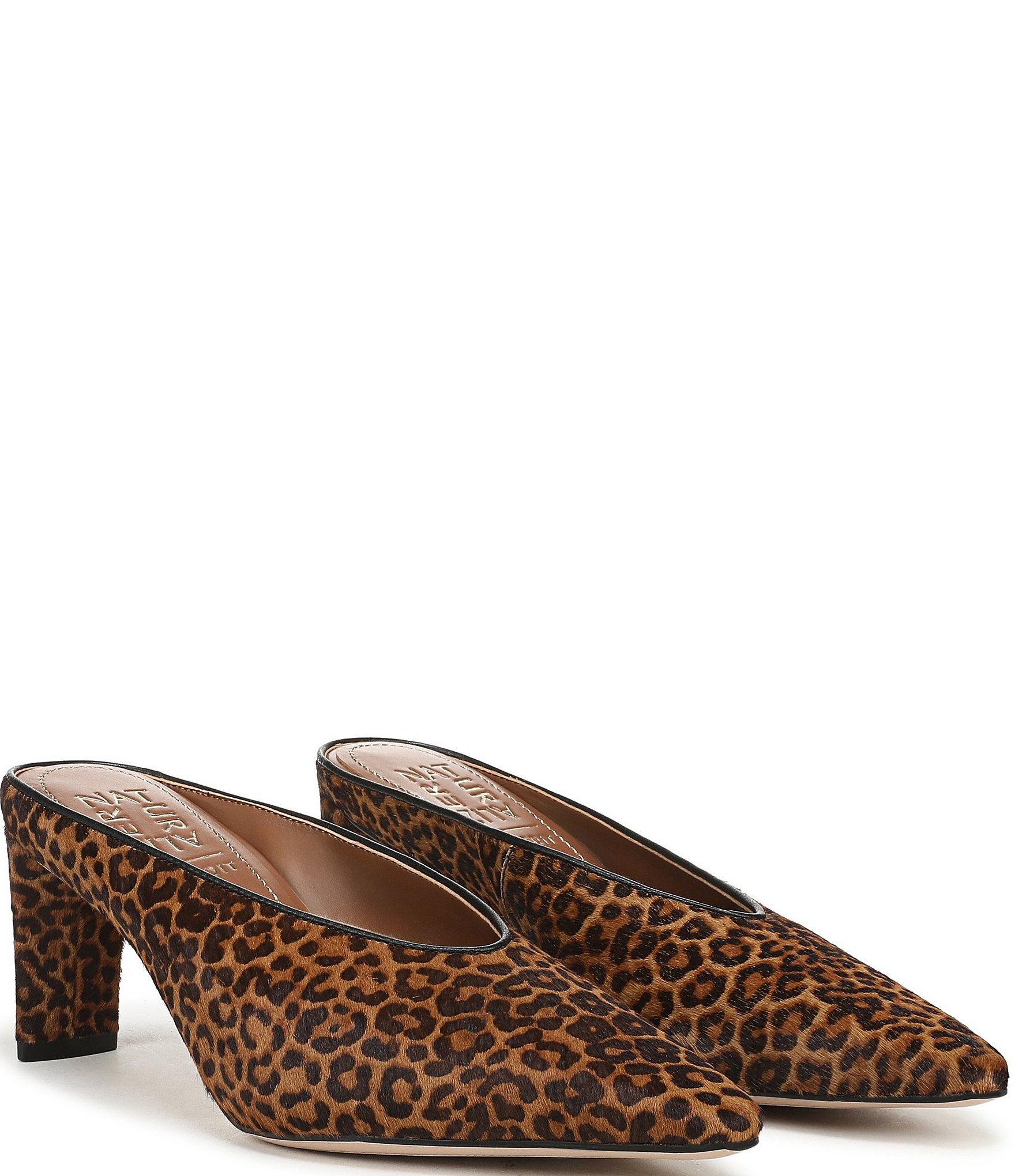 Naturalizer Emerson Leopard Print High Vamp Snip Toe Dress Mules