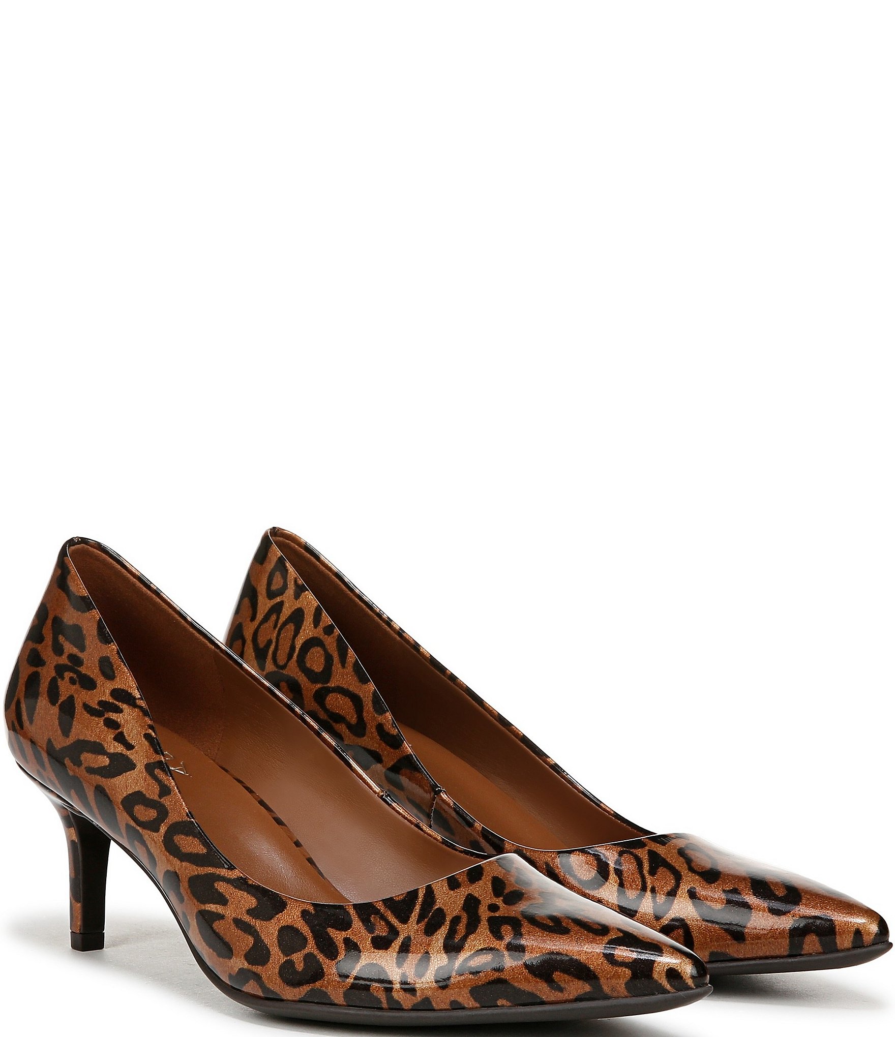 Naturalizer Everly Patent Leopard Print Pumps