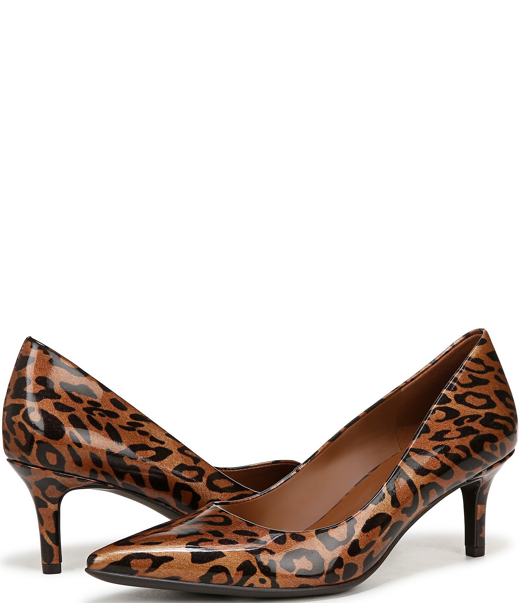 Naturalizer Everly Patent Leopard Print Pumps