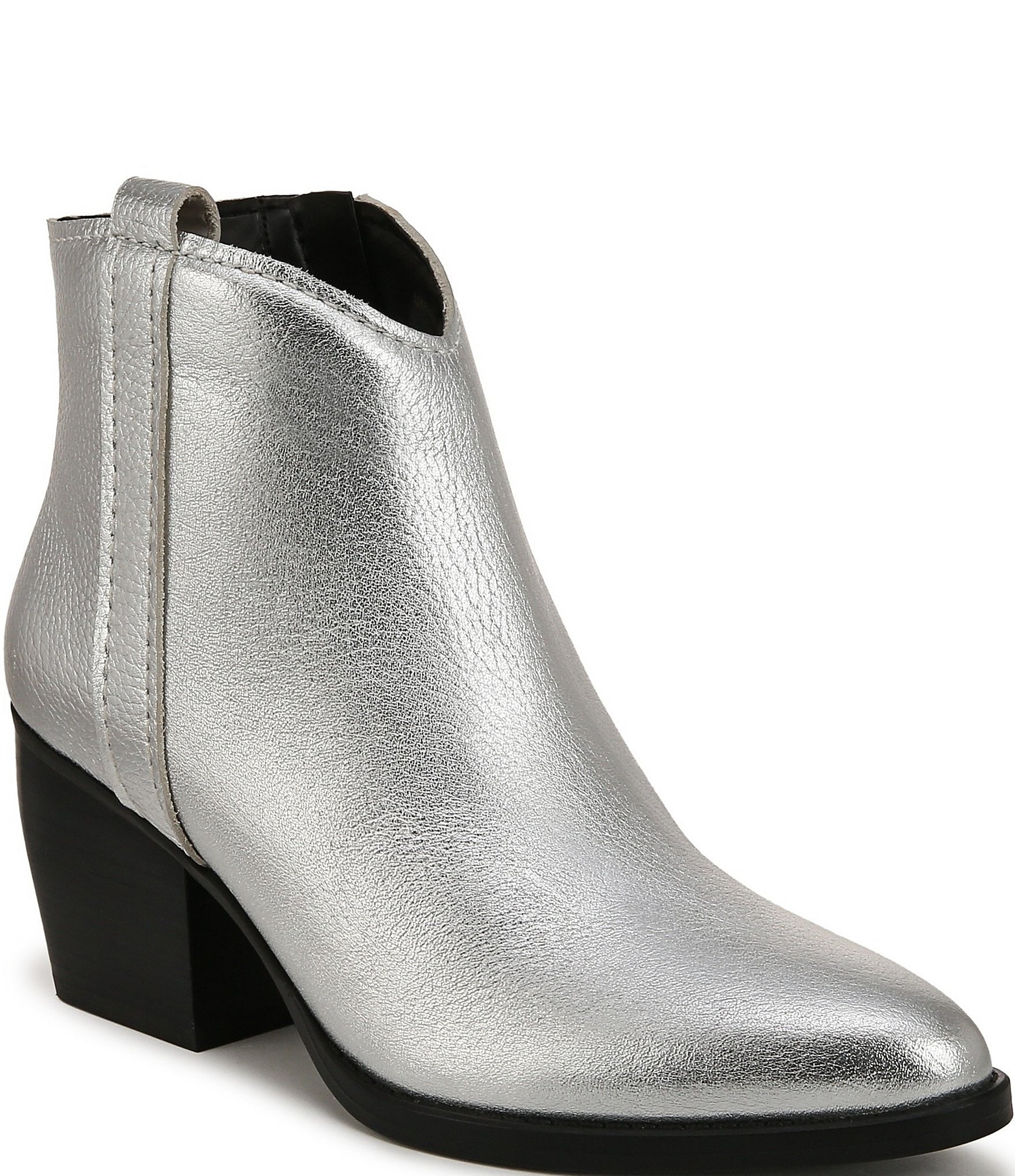 Dillards silver boots best sale