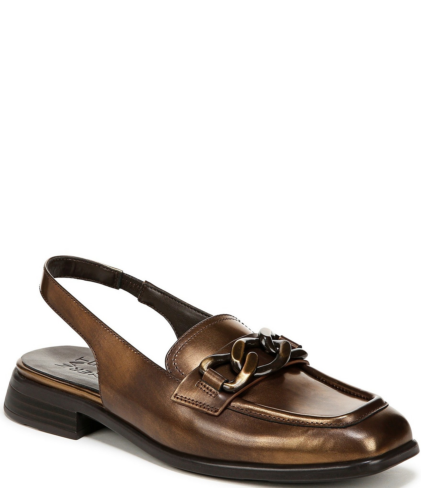 Naturalizer Frances Metallic Leather Chain Slingback Loafers