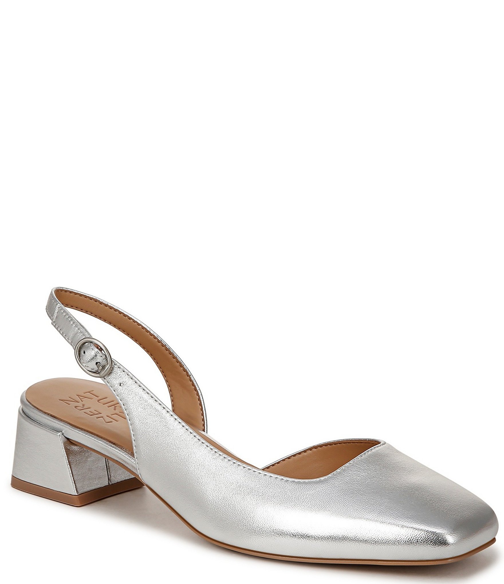 Naturalizer Jayla Metallic Leather D'orsay Slingback Dress Pumps ...