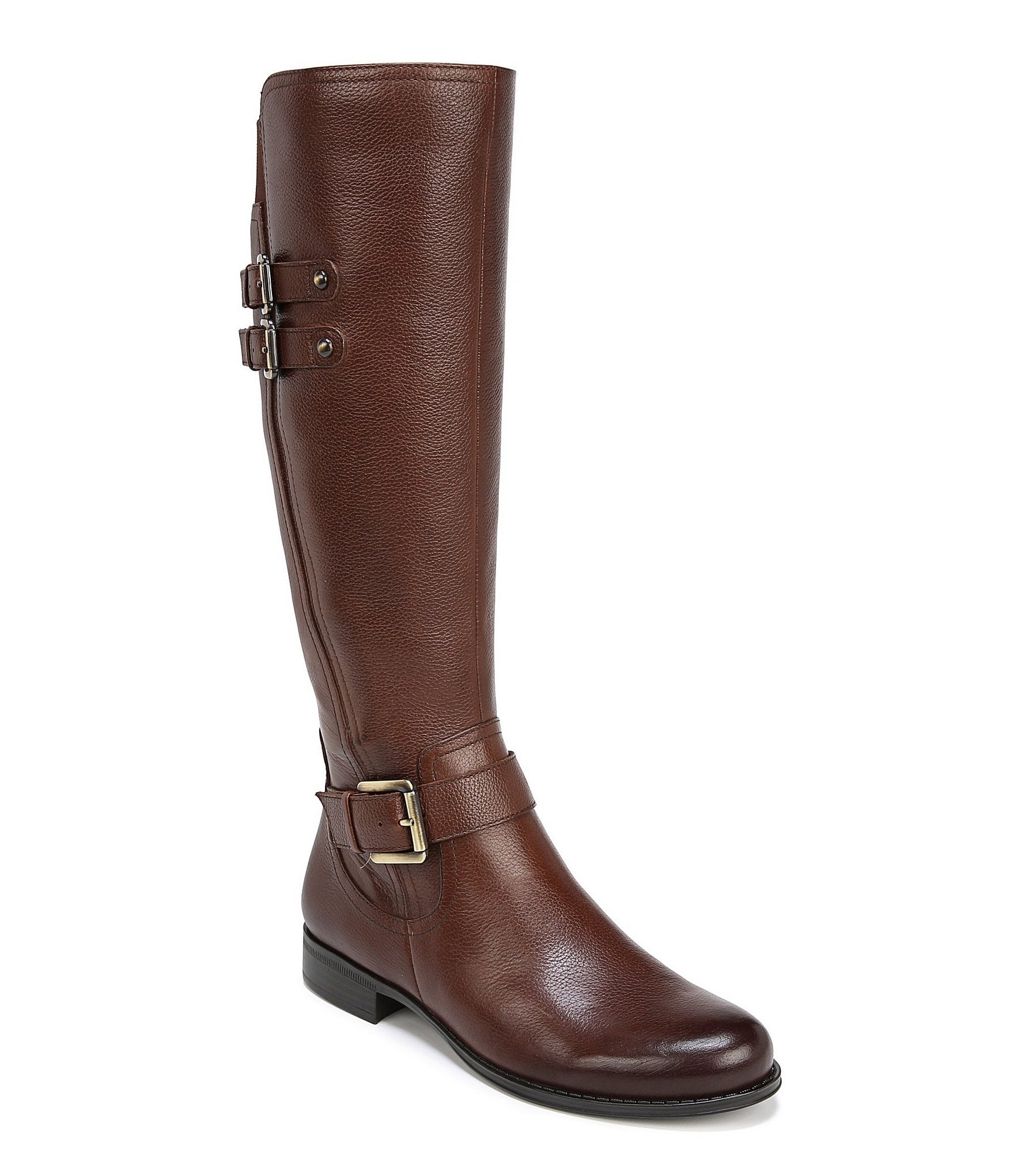 Naturalizer Jessie Tall Leather Buckle Riding Boots Dillard s