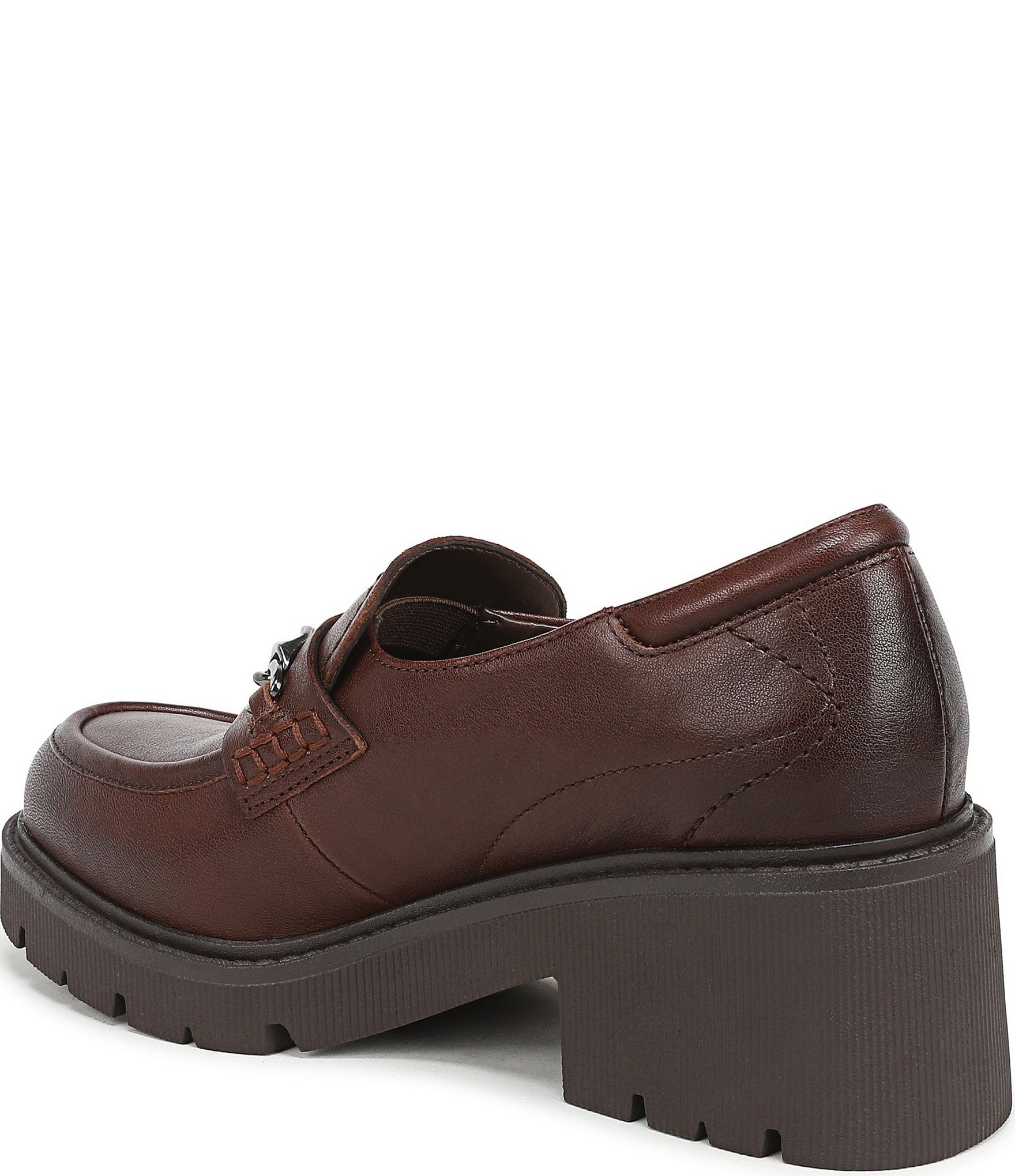 Naturalizer Jolee Leather Lug Sole Chain Loafers