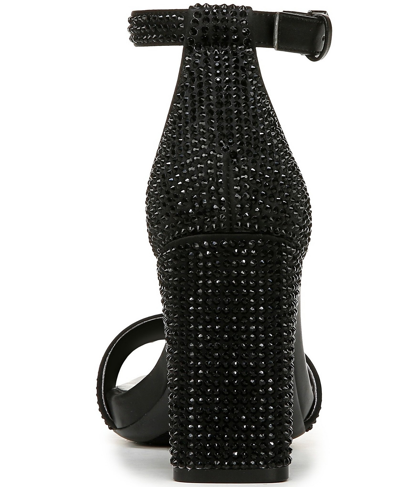 Naturalizer Joy Rhinestone Embellished Square Toe Ankle Strap Dress Sandals