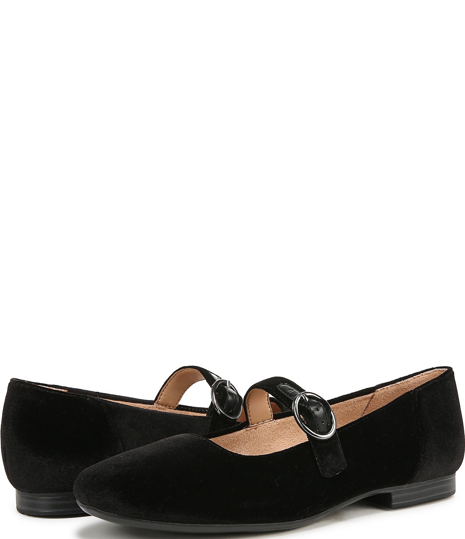 Naturalizer Kelly Velvet Mary Jane Flats