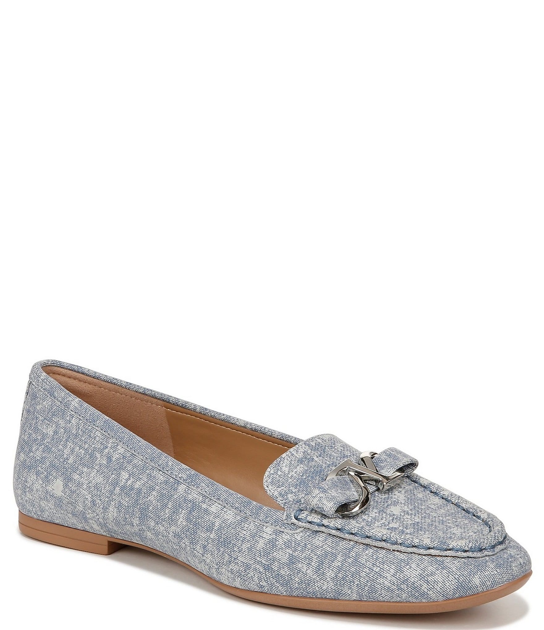 Naturalizer Layla Denim Print Suede Ornament Detail Loafers