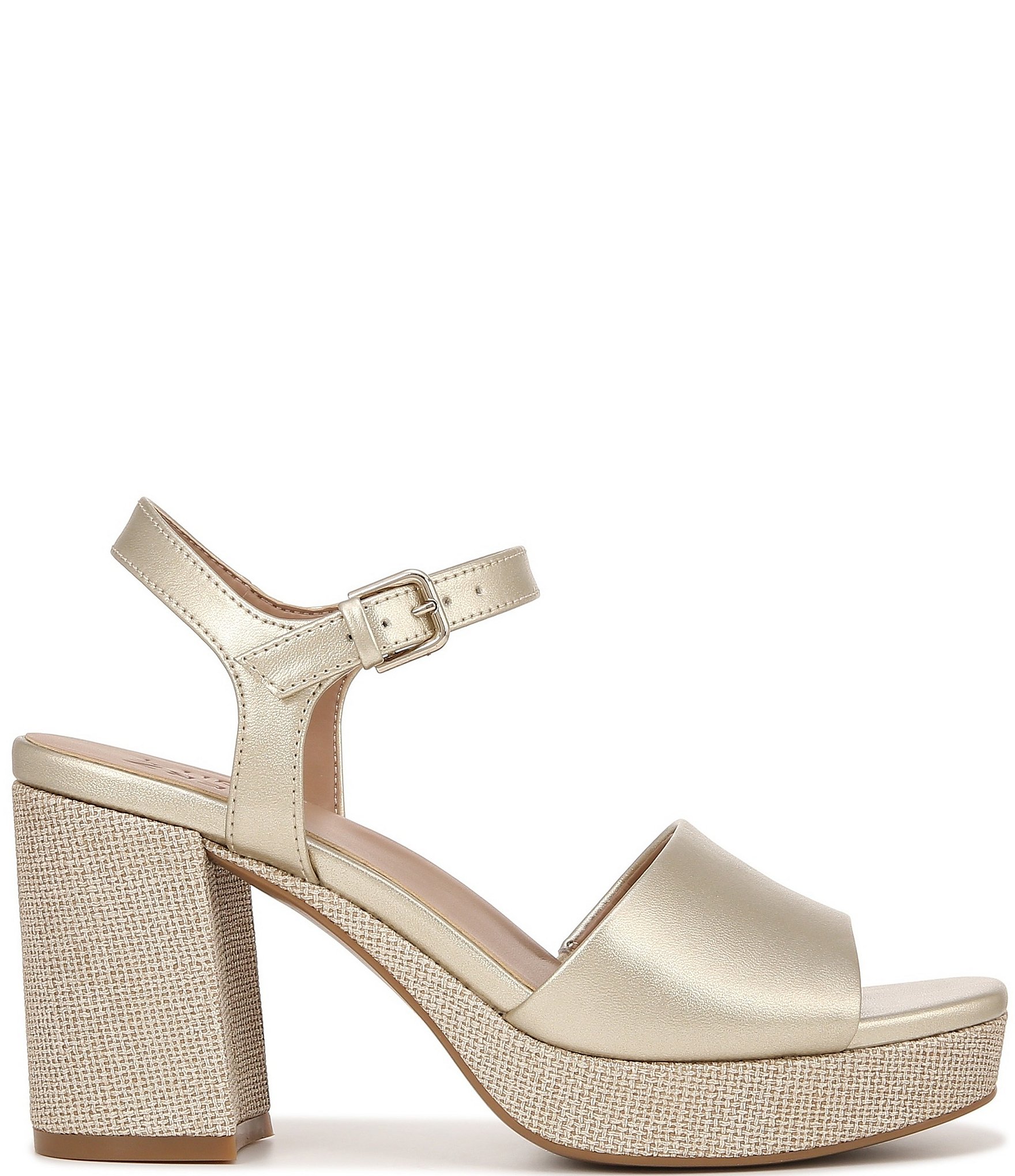 Naturalizer Lilly Metallic Ankle Strap Platform Dress Sandals
