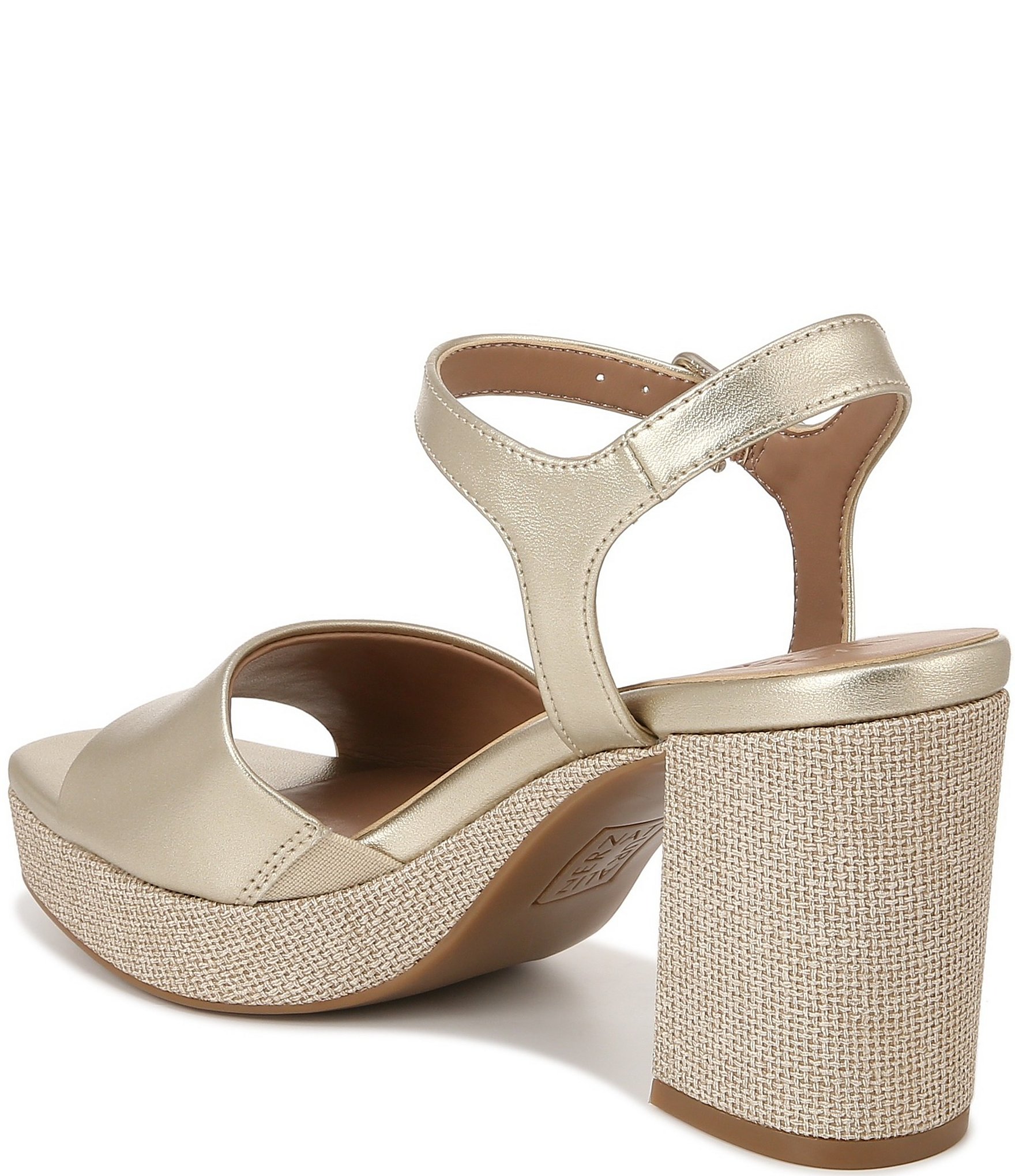 Naturalizer Lilly Metallic Ankle Strap Platform Dress Sandals