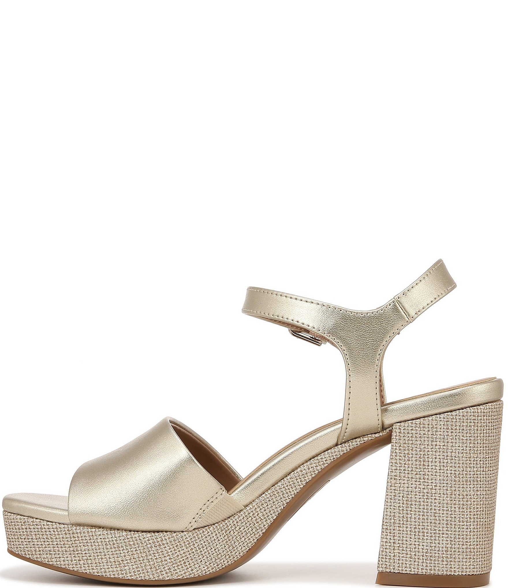 Naturalizer Lilly Metallic Ankle Strap Platform Dress Sandals