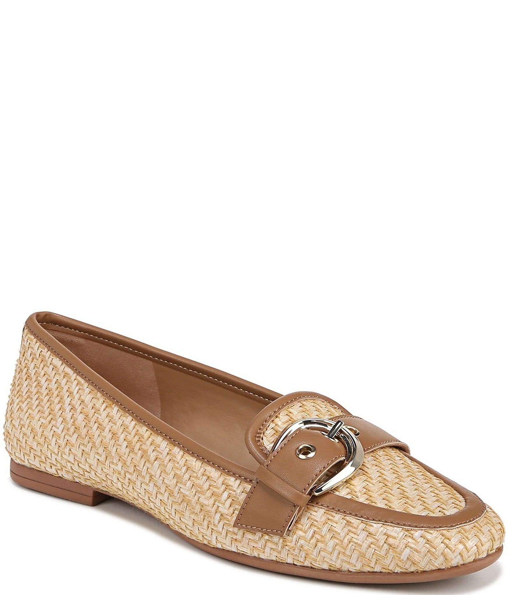 Naturalizer Lola Straw Buckle Detail Loafers