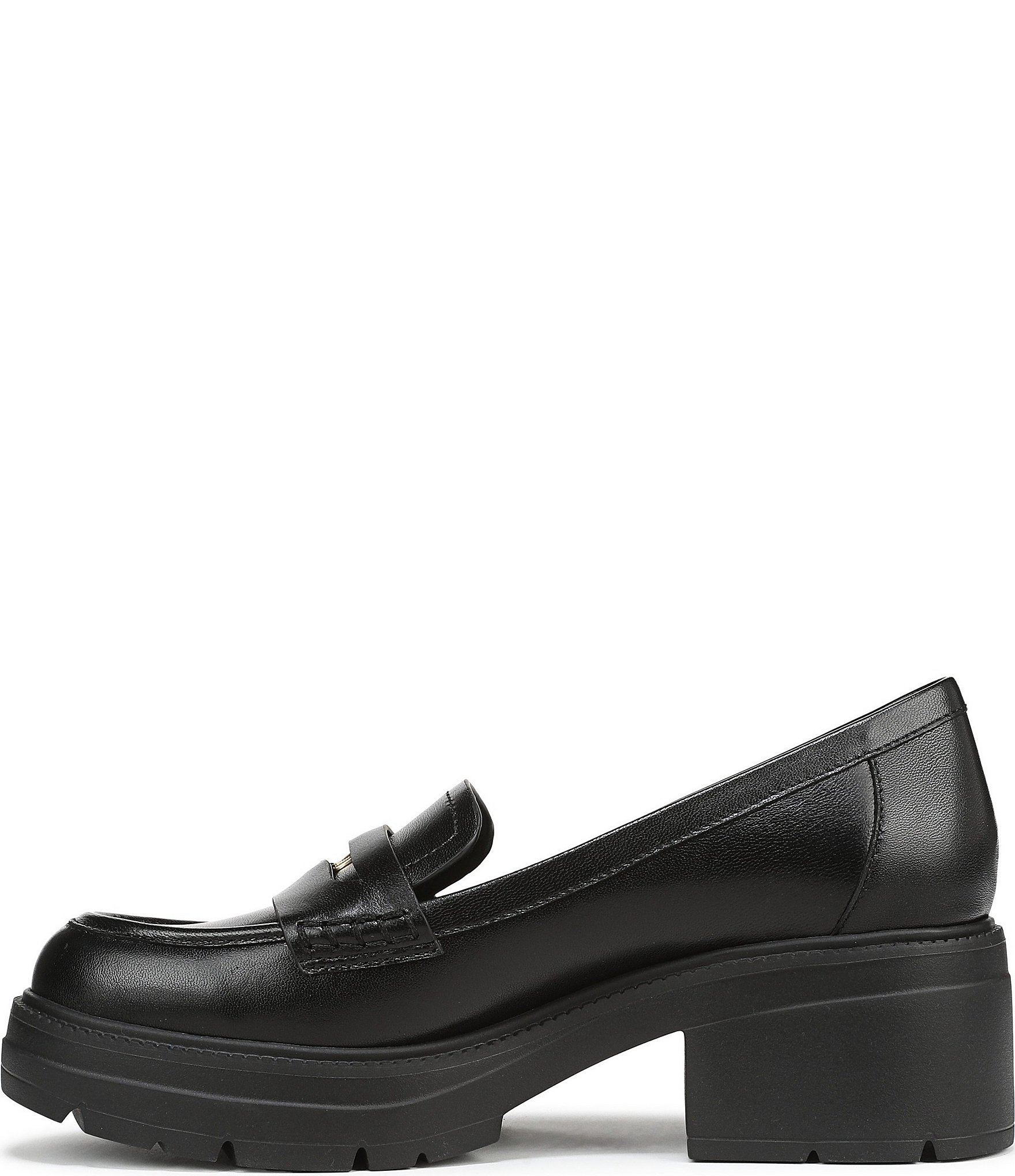 Naturalizer Lumos Leather Lug Sole Penny Loafer Pumps