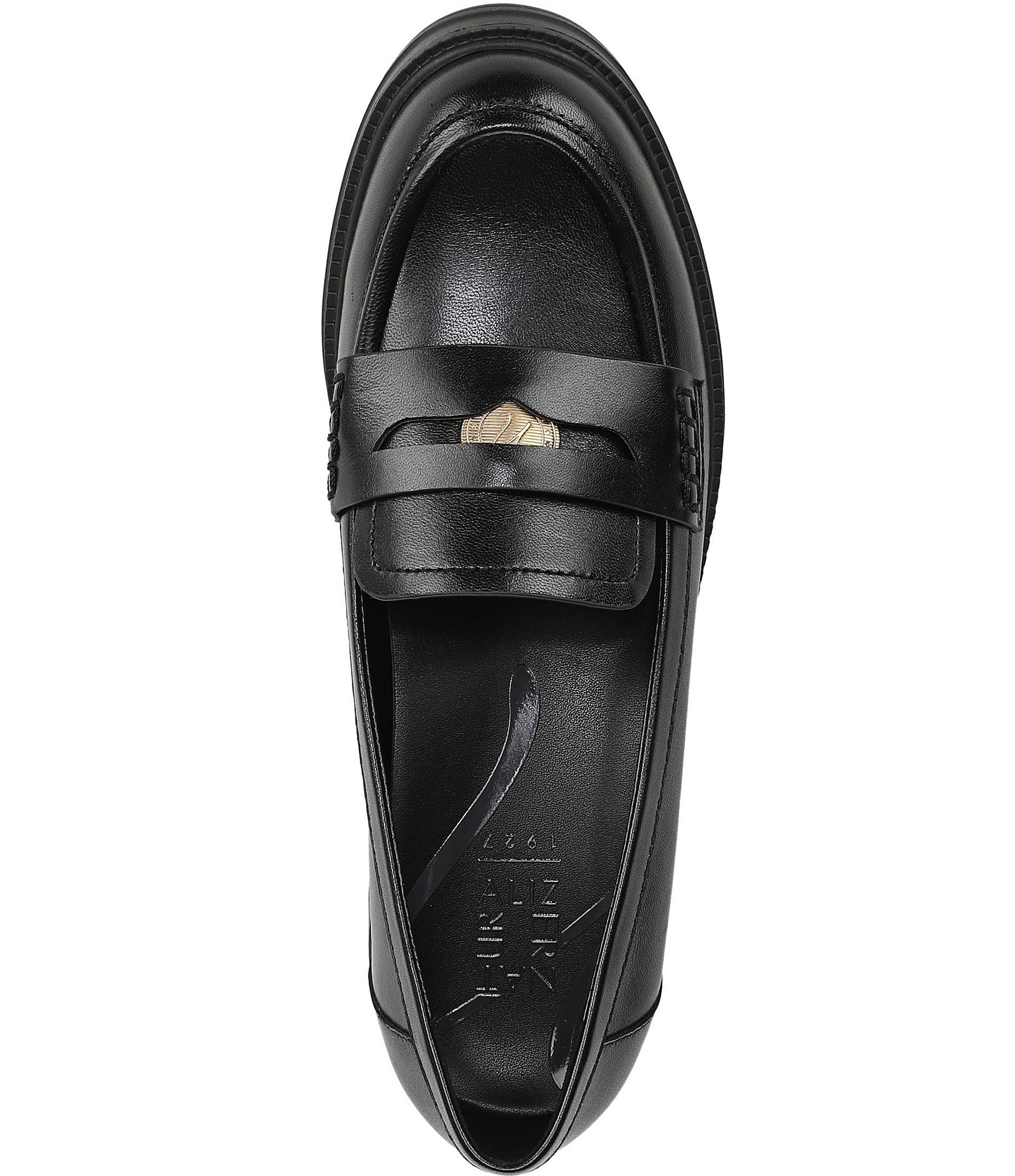 Naturalizer Lumos Leather Lug Sole Penny Loafer Pumps