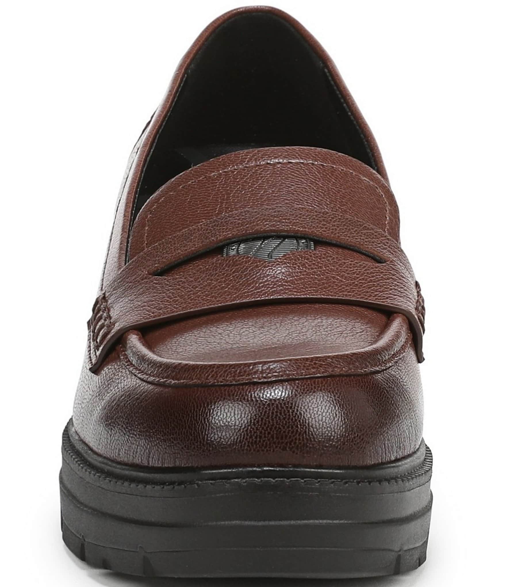 Naturalizer Lumos Leather Lug Sole Penny Loafer Pumps