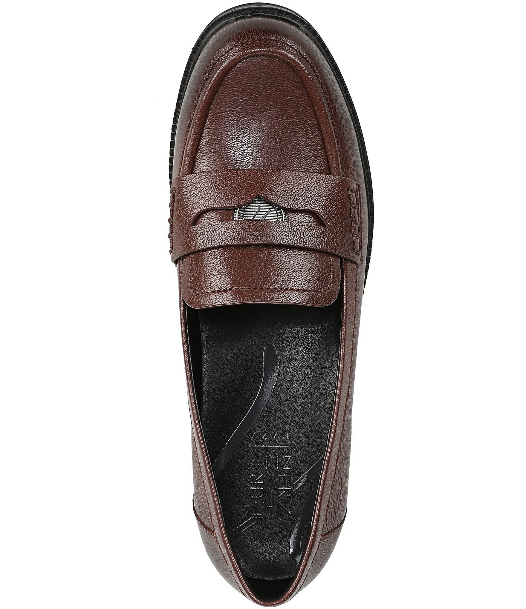 Naturalizer Lumos Leather Lug Sole Penny Loafer Pumps