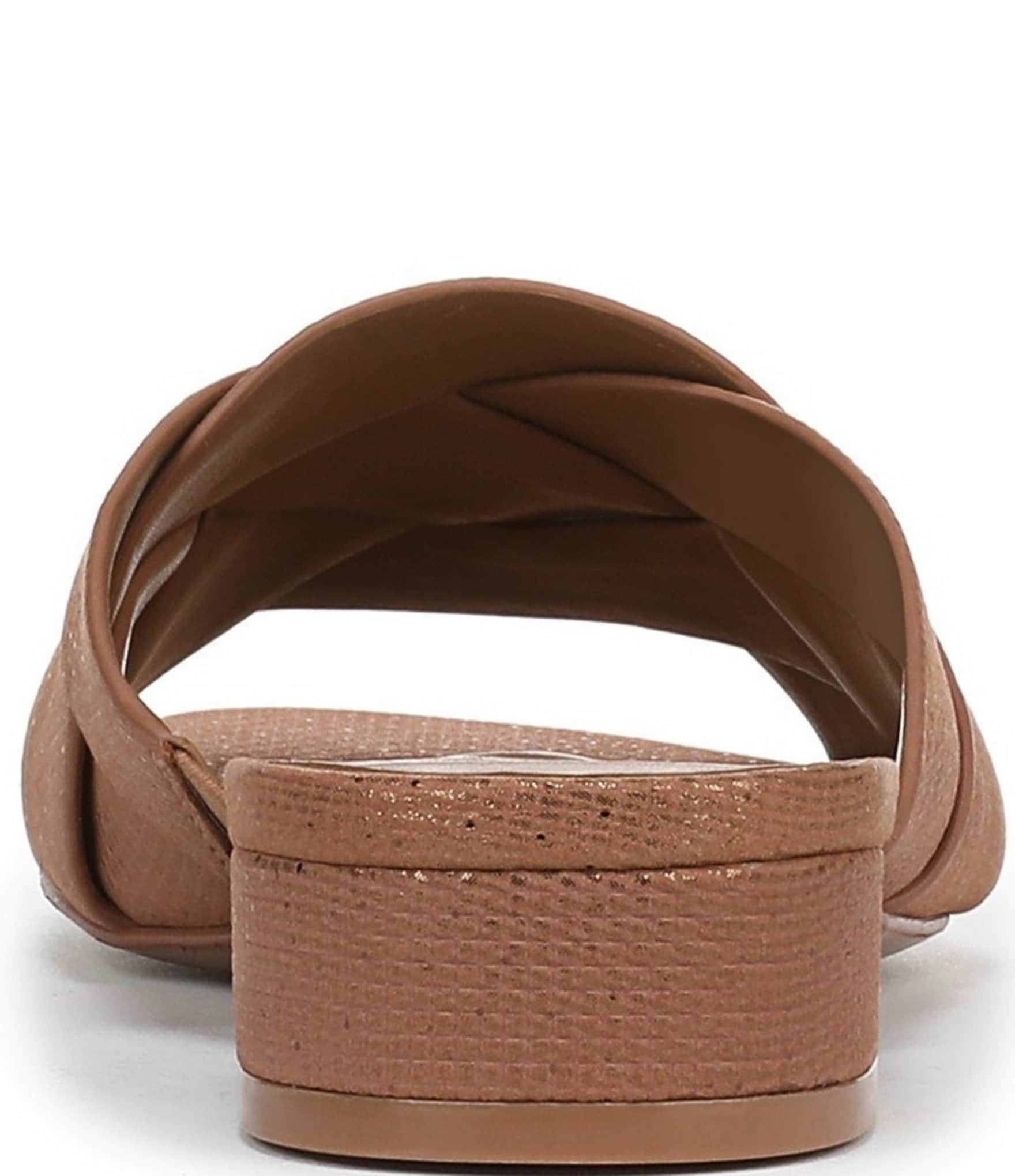 Naturalizer Morena 2 Shimmer Leather Slide Sandals
