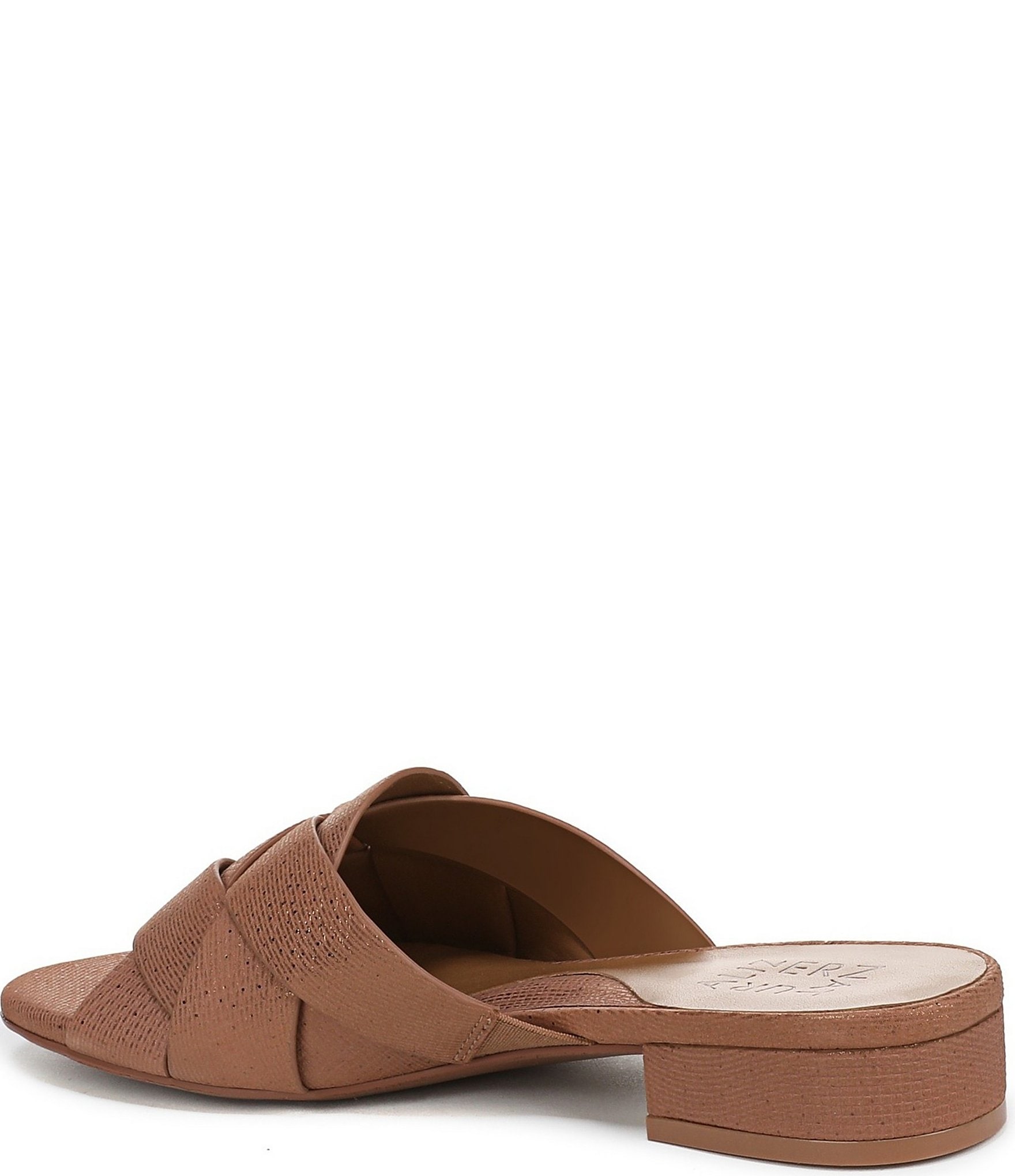 Naturalizer Morena 2 Shimmer Leather Slide Sandals