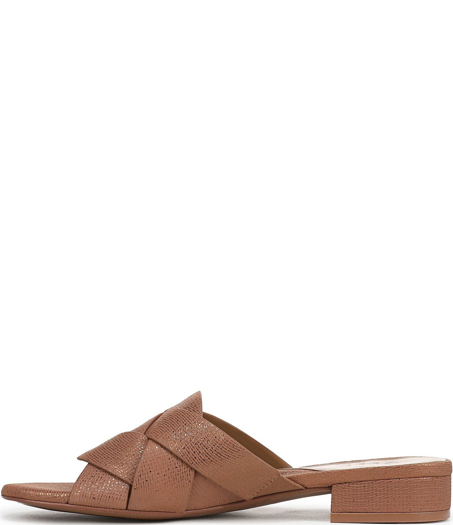 Naturalizer Morena 2 Shimmer Leather Slide Sandals