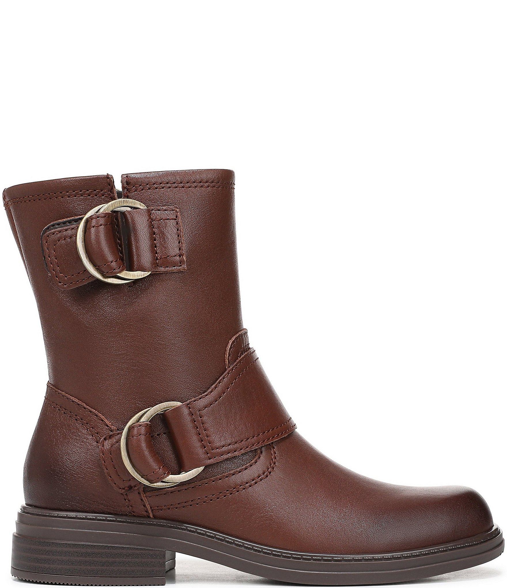 Naturalizer Optimus Leather D-Ring Hardware Ankle Booties