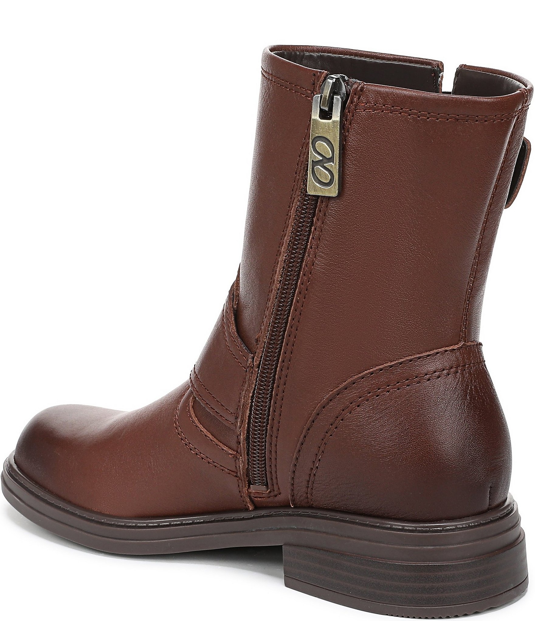 Naturalizer Optimus Leather D-Ring Hardware Ankle Booties