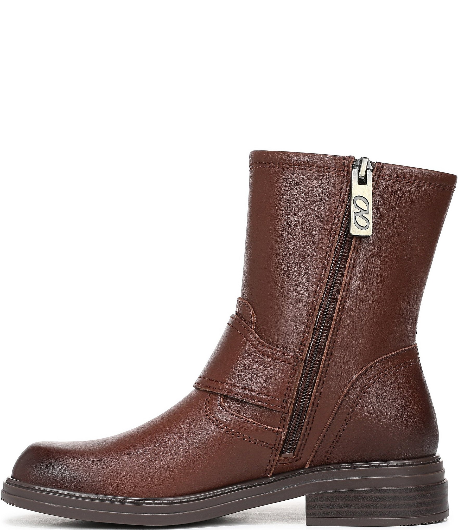 Naturalizer Optimus Leather D-Ring Hardware Ankle Booties