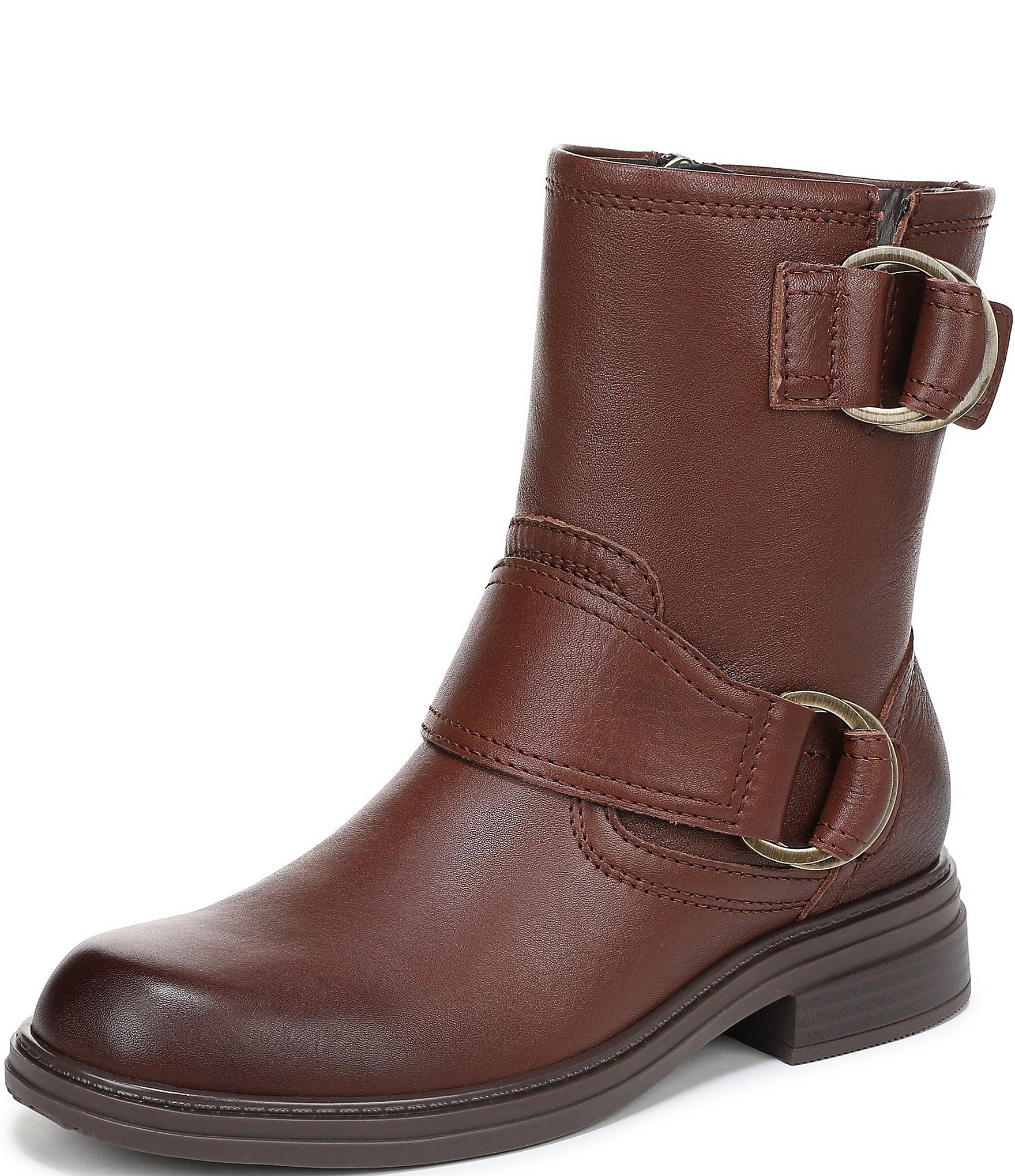 Naturalizer Optimus Leather D-Ring Hardware Ankle Booties