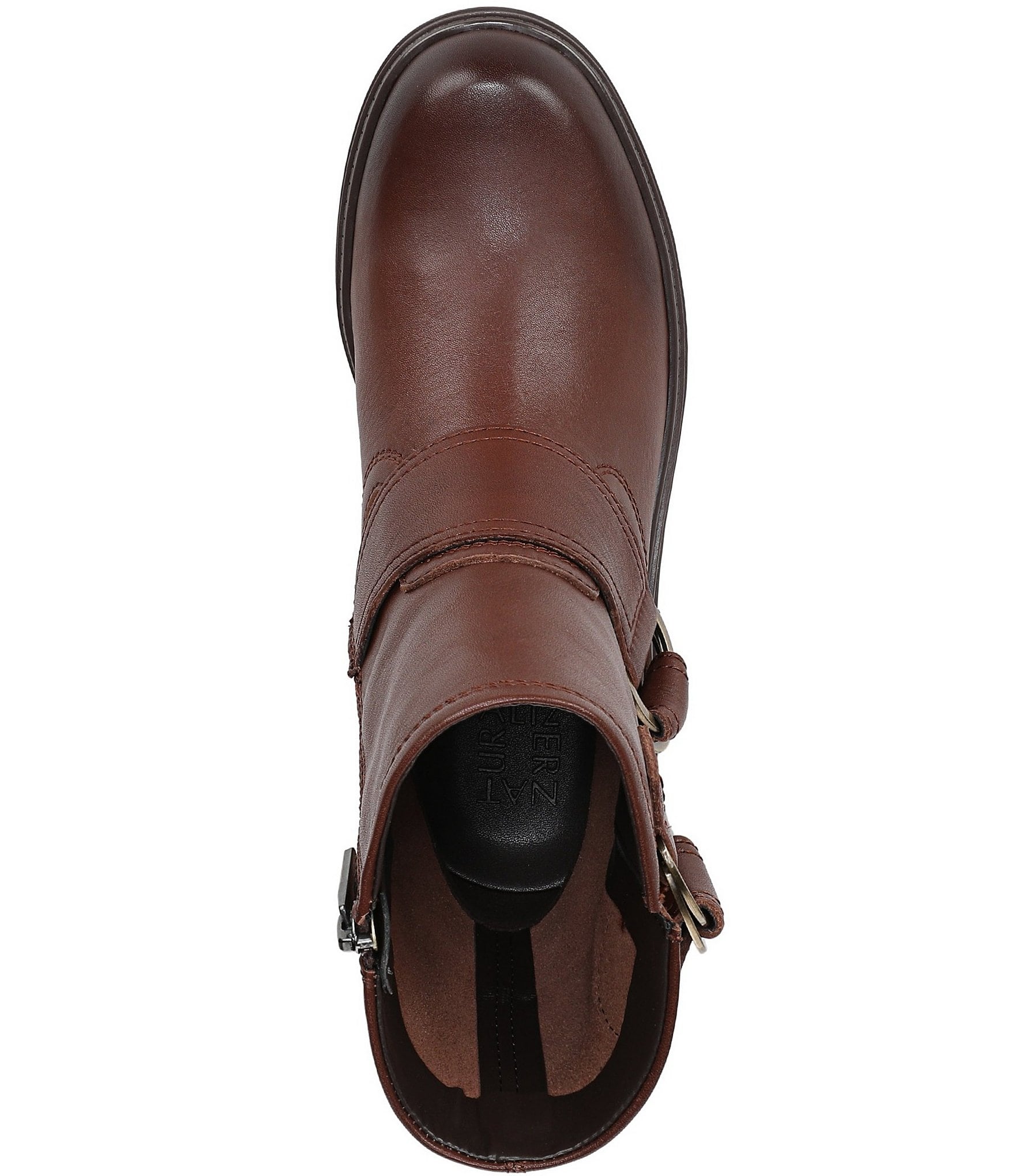 Naturalizer Optimus Leather D-Ring Hardware Ankle Booties