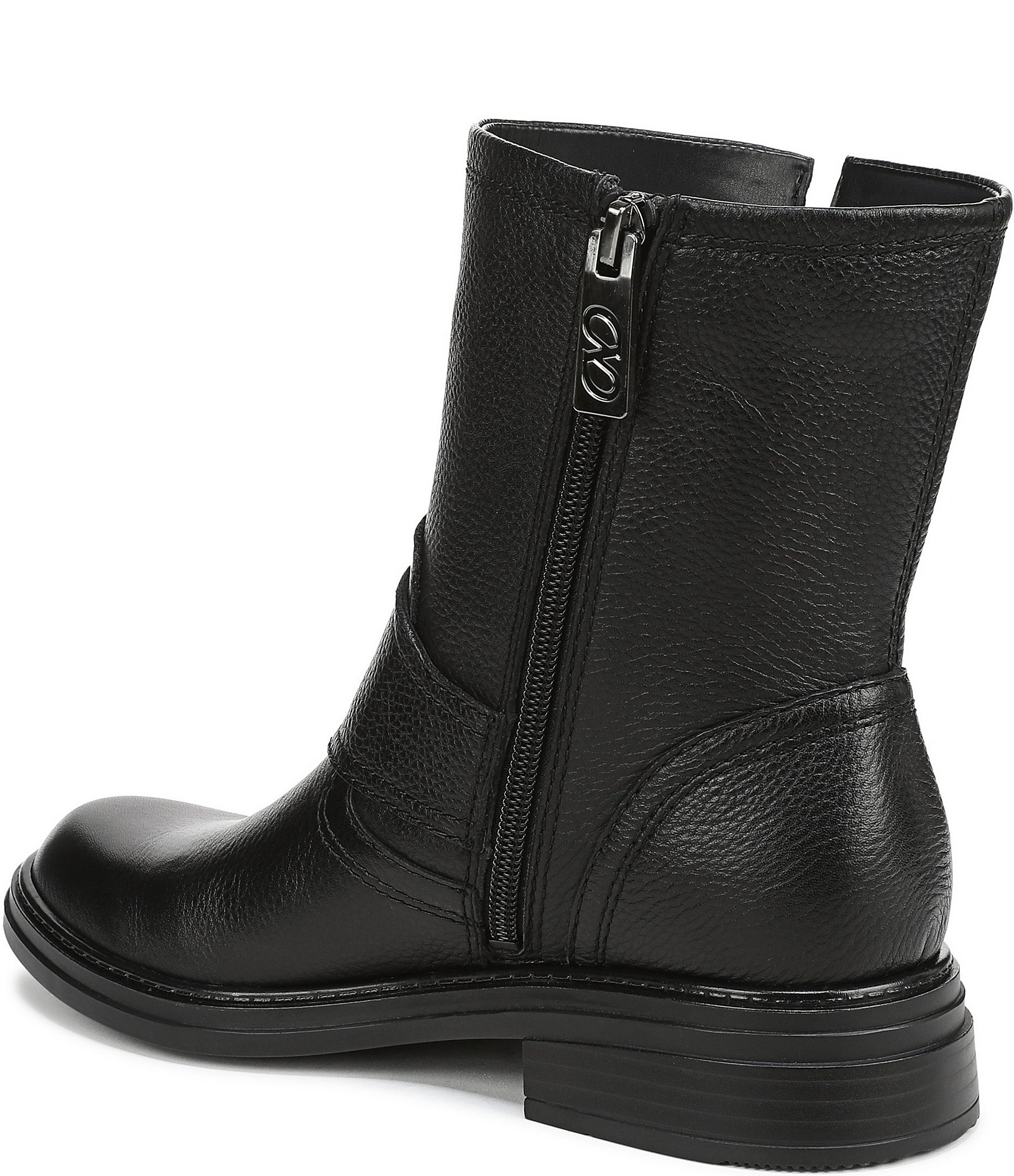 Naturalizer Optimus Leather D-Ring Hardware Ankle Booties