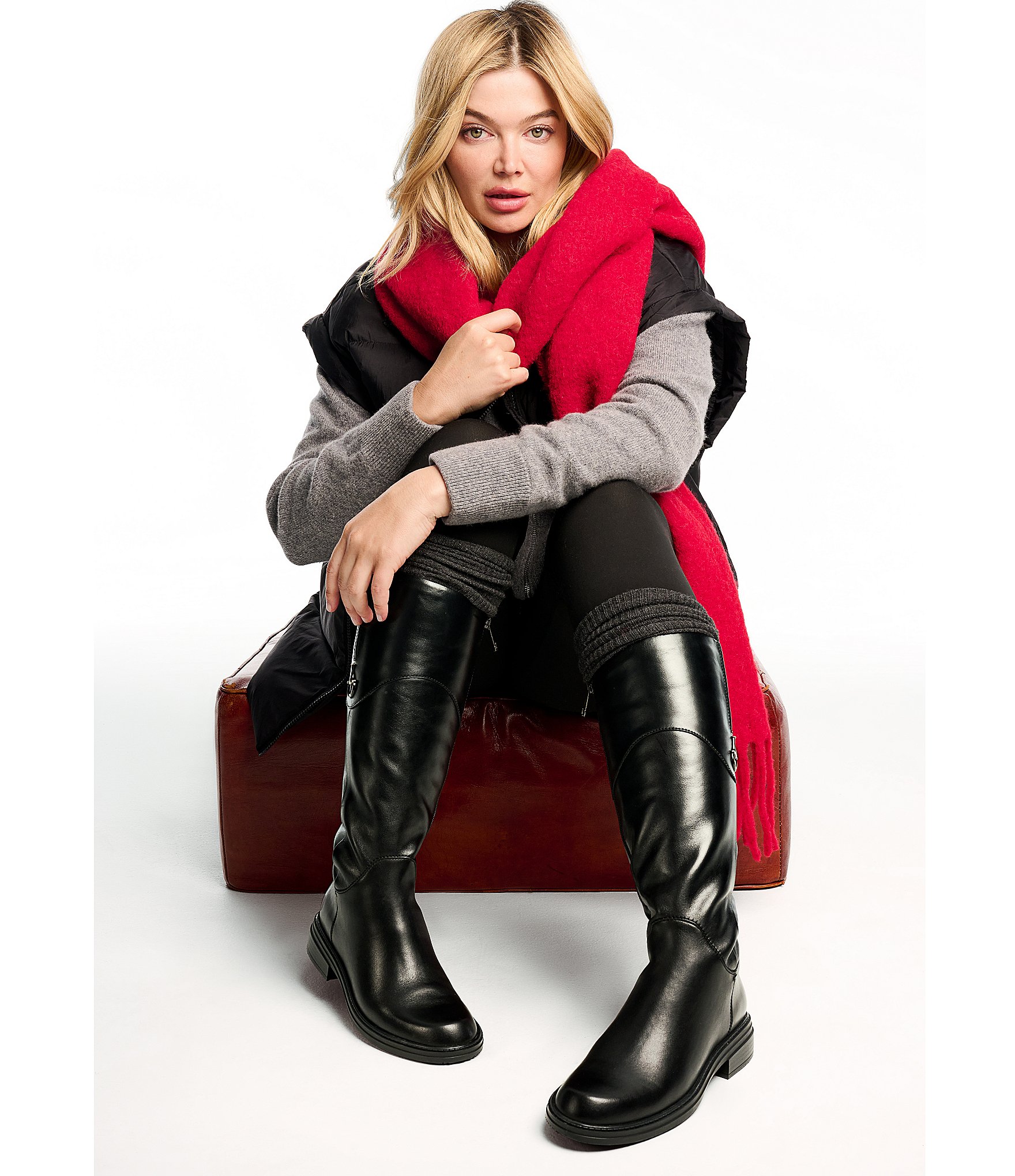 Naturalizer 27 EDIT Oslo Leather Bit Hardware Tall Boots