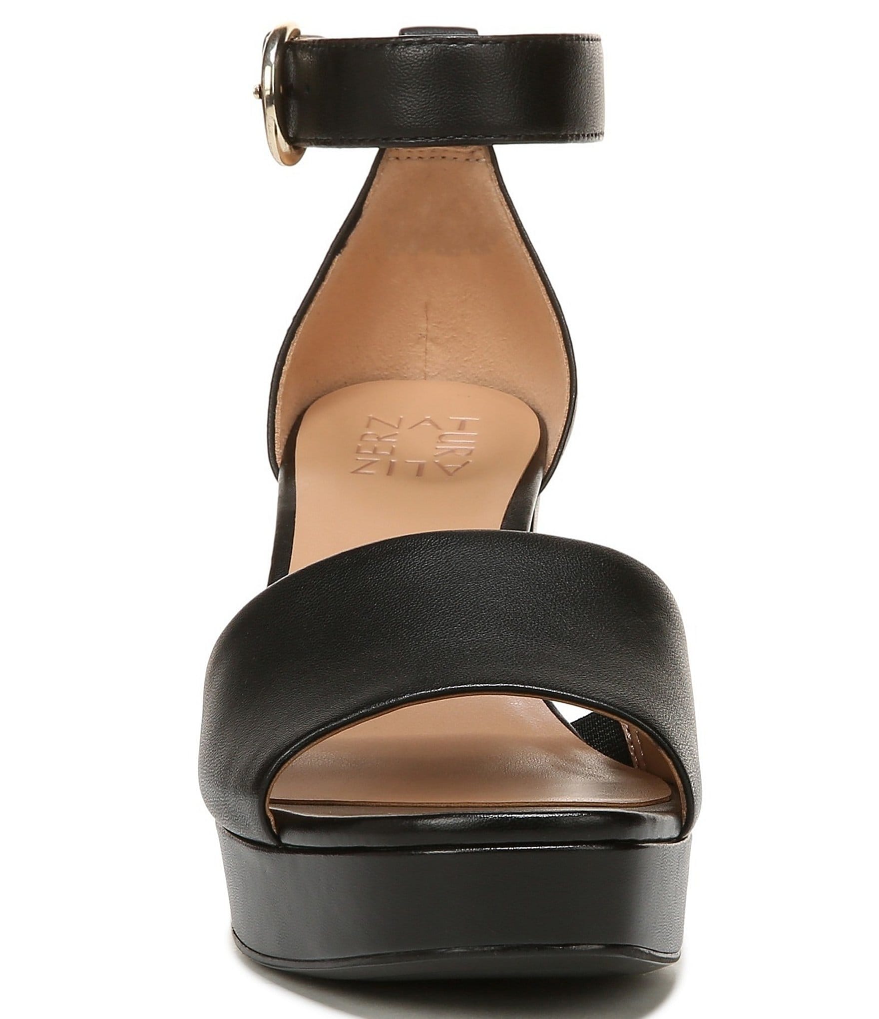 Naturalizer Pearlyn Leather Ankle Strap Platform Sandals