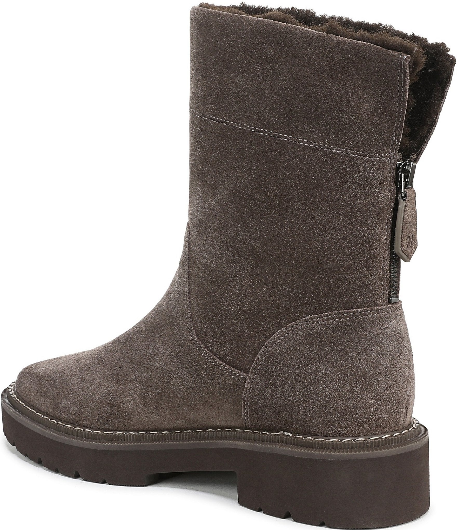 Naturalizer Sense Suede Faux Fur Lined Booties