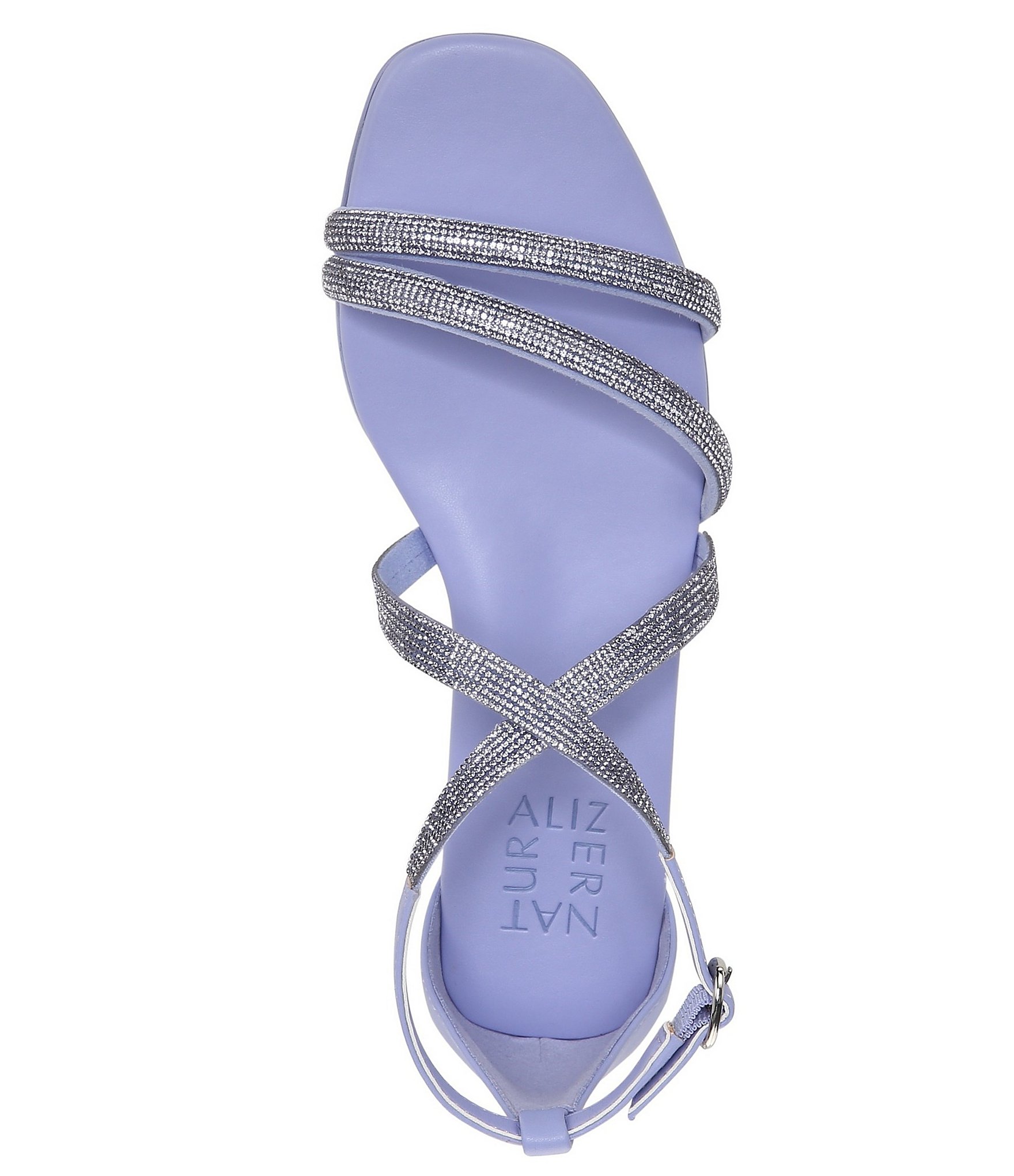 Naturalizer Sicily Strappy Crystal Embellished Flat Sandals