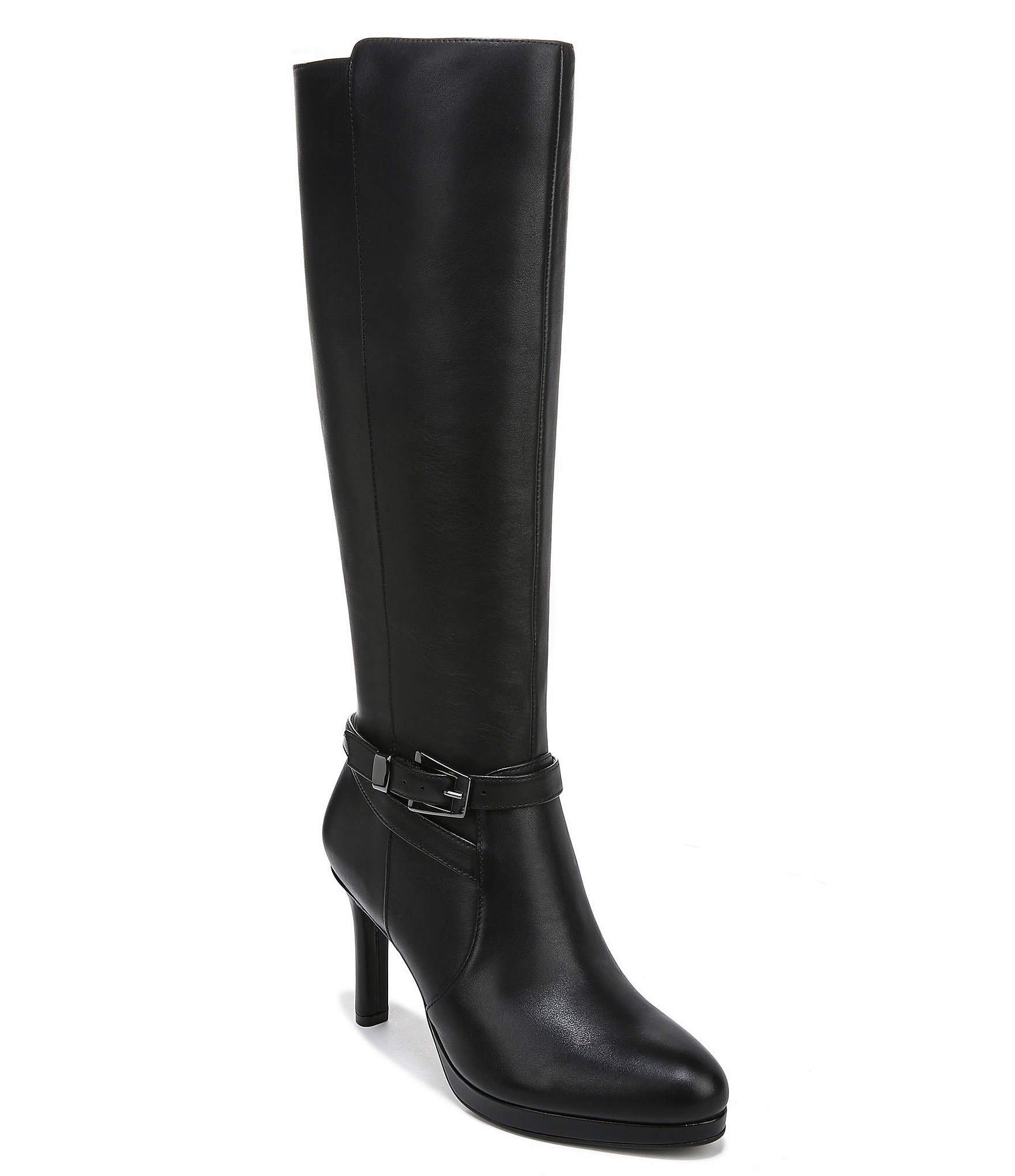 Naturalizer Taelynn Leather Buckle Detail Dress Tall Boots | Dillard's