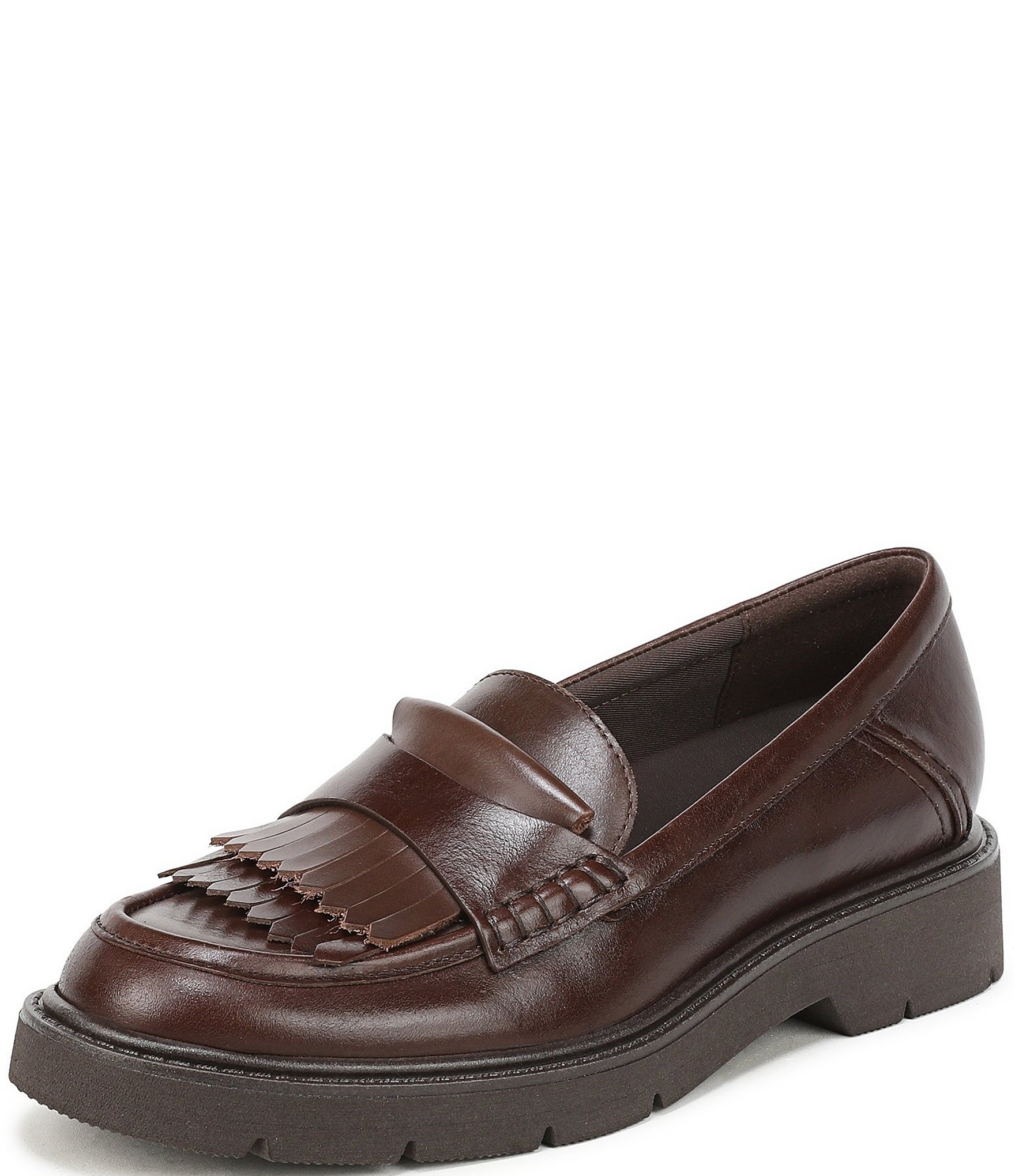 Naturalizer Tate Leather Classic Lug Sole Kiltie Loafers