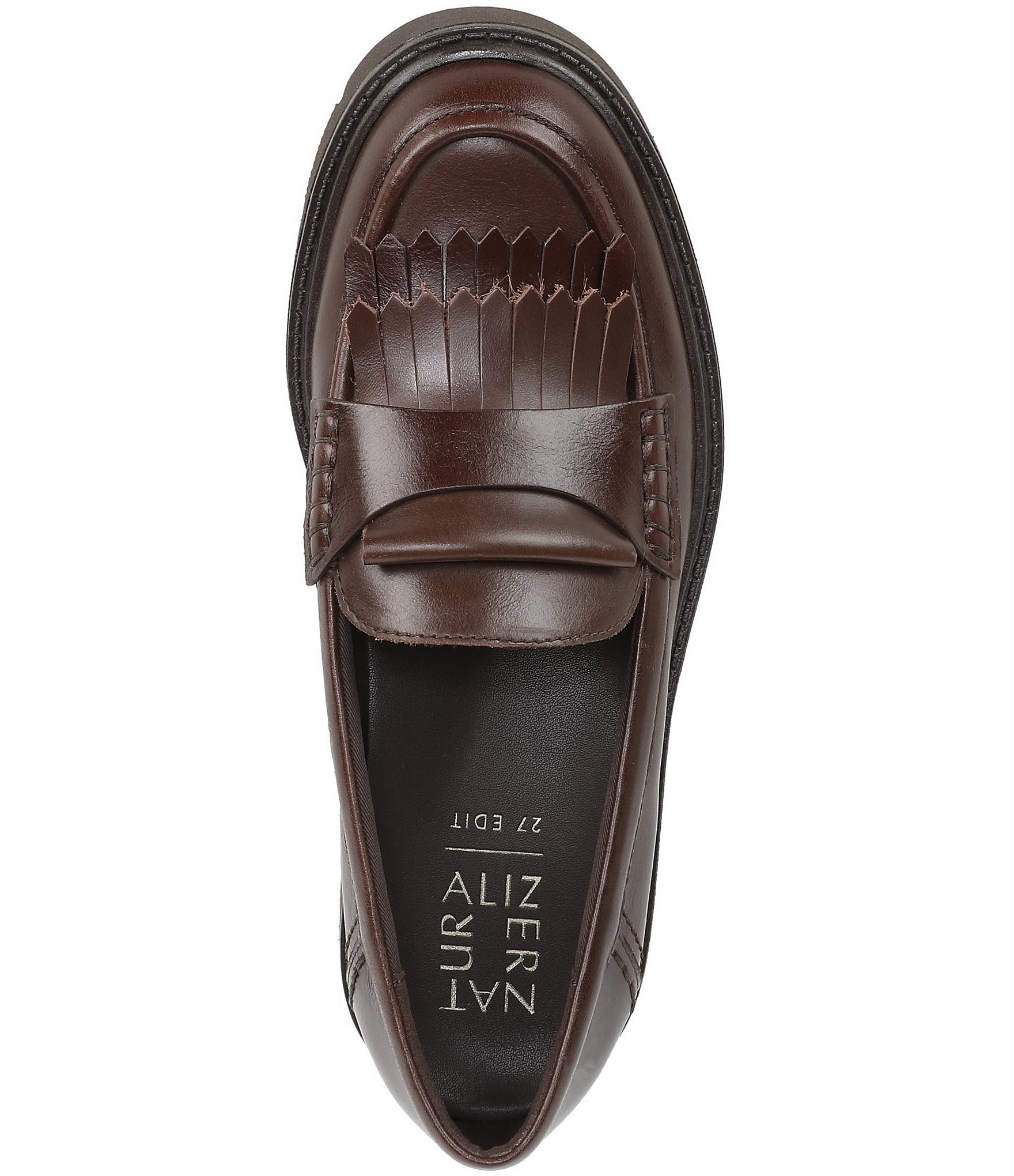 Naturalizer Tate Leather Classic Lug Sole Kiltie Loafers