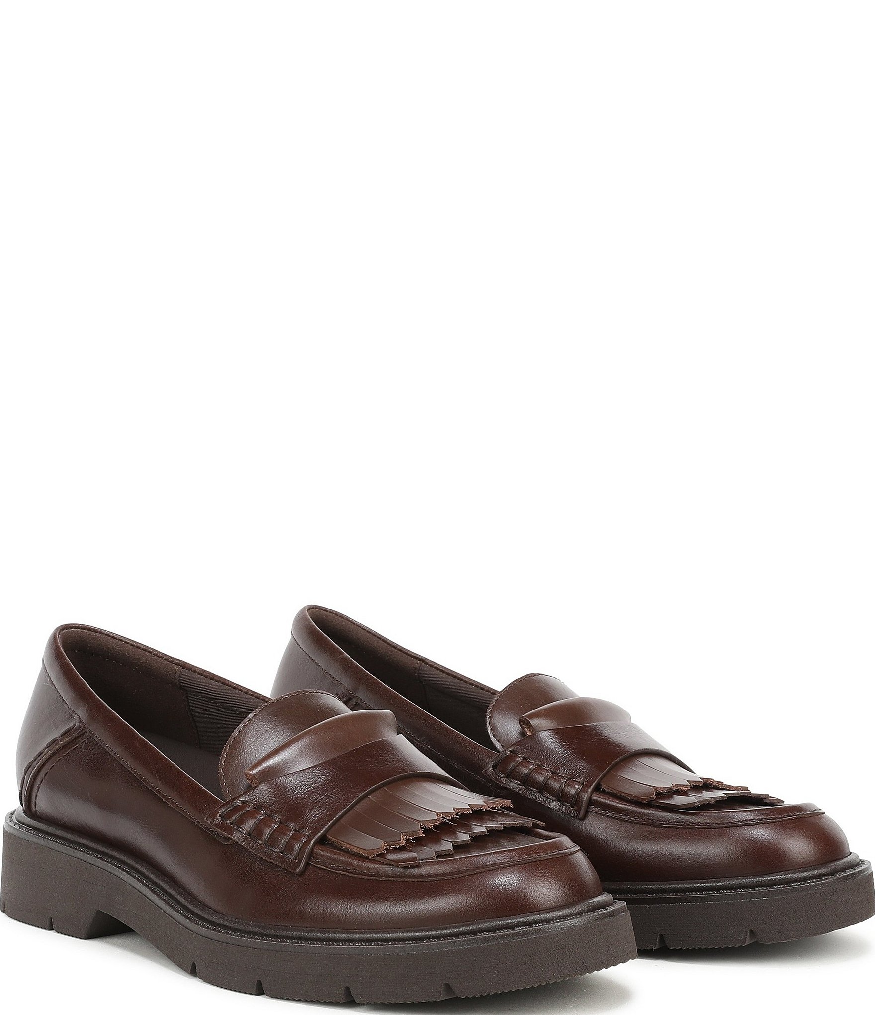 Naturalizer Tate Leather Classic Lug Sole Kiltie Loafers