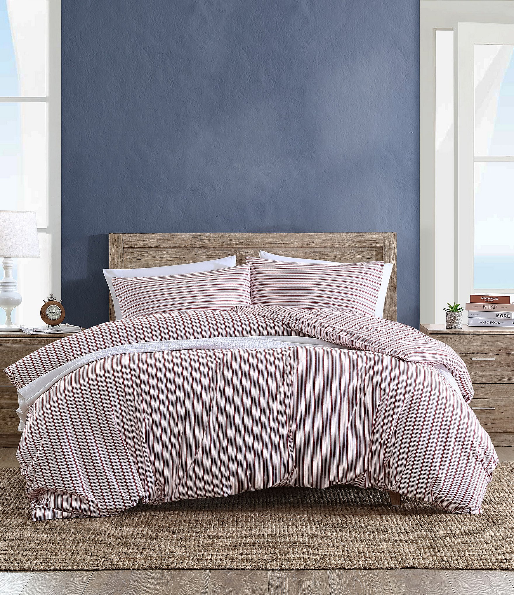 Nautica Coleridge Striped Cotton Percale Duvet Cover