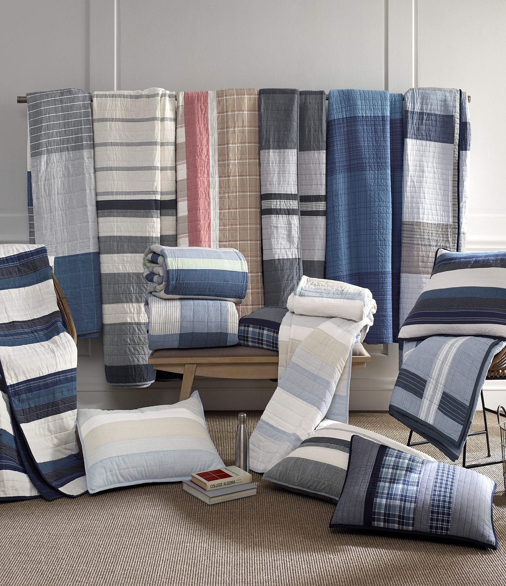 Nautica Coveside Blue Reversible Quilt Mini Set