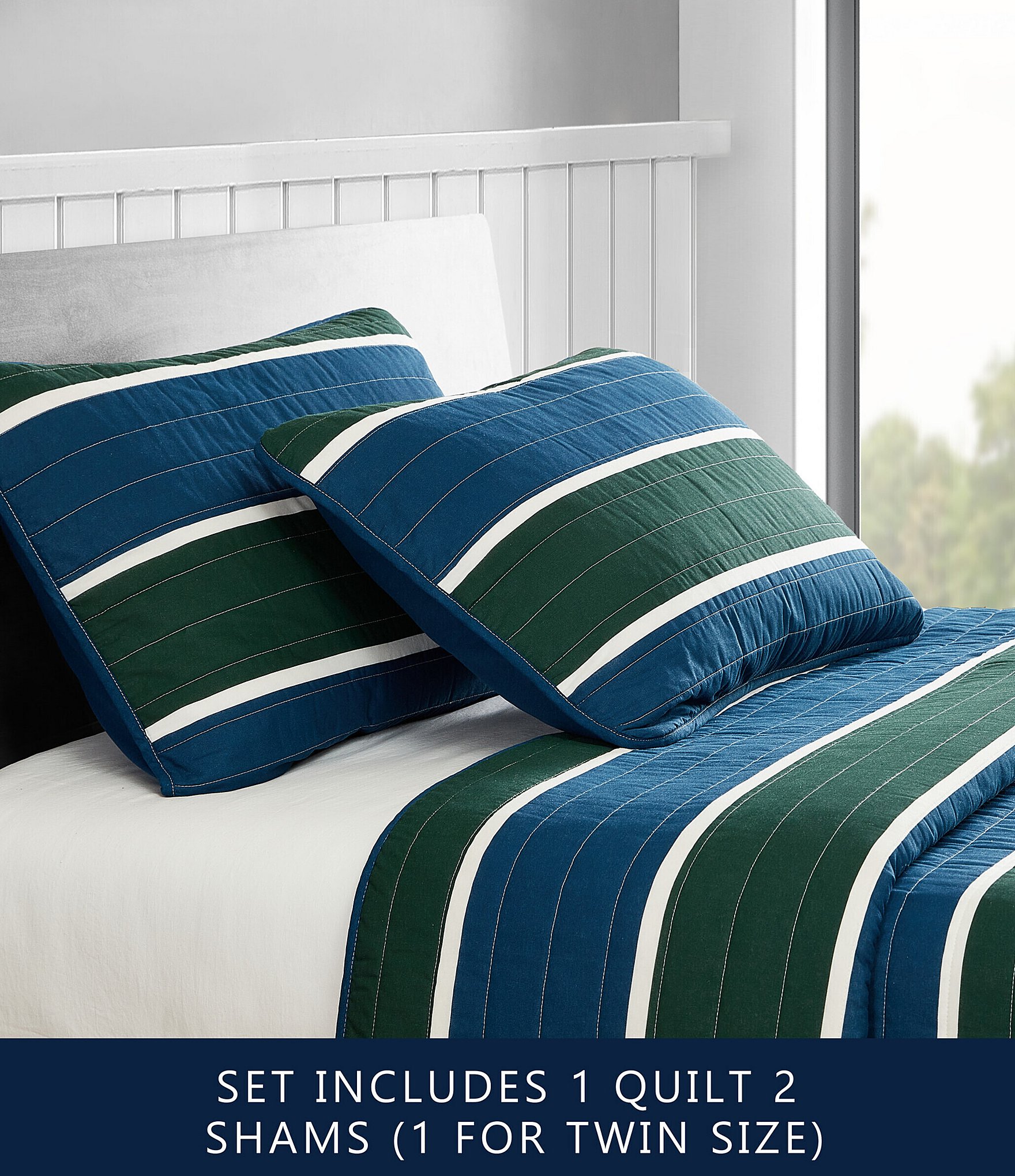 Nautica Knots Cove Cotton Reversible Mini Quilt Set