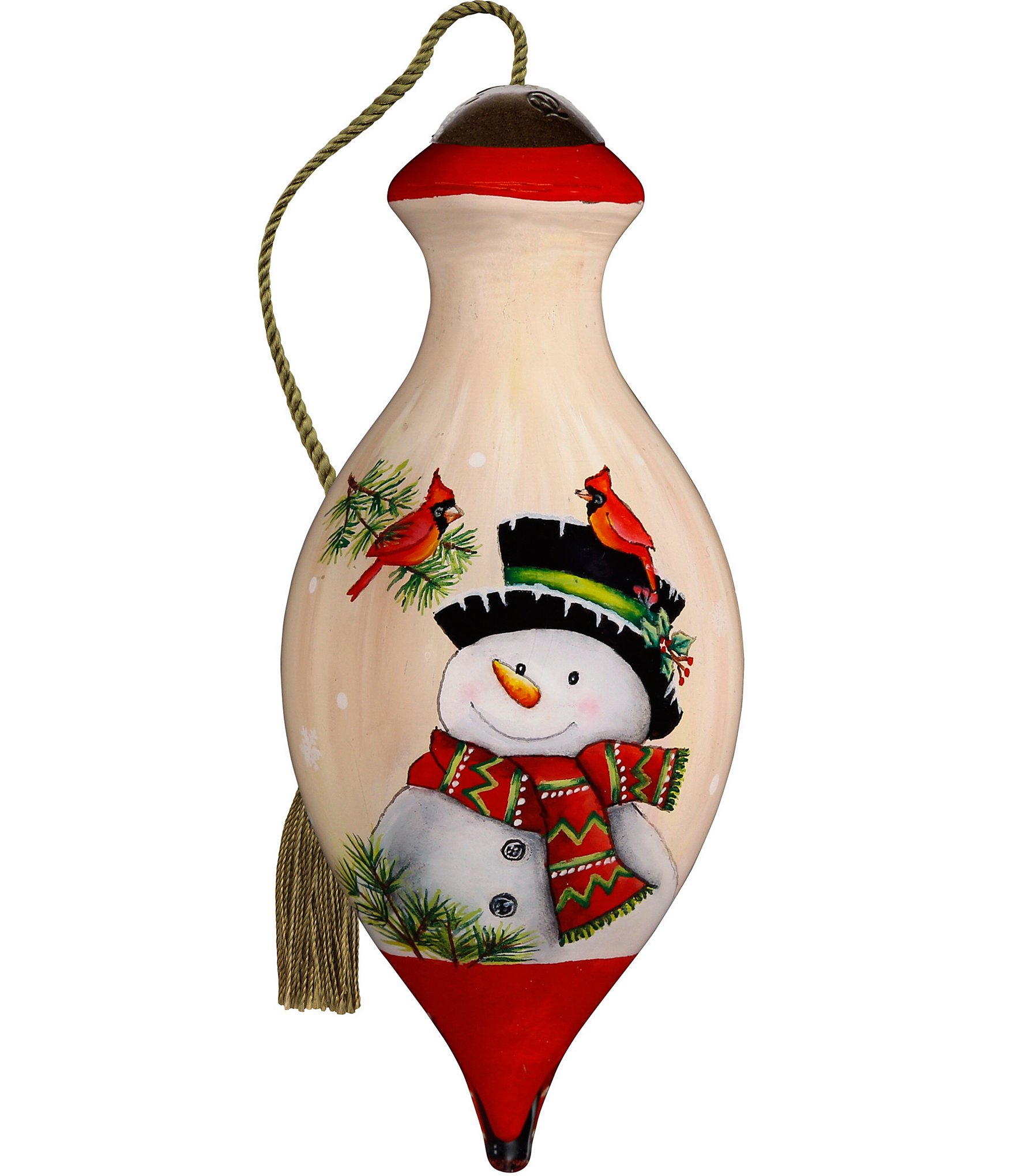 Ne' Qwa Art 2024 Holly And Jolly Hand Painted Blown Glass Ornament ...