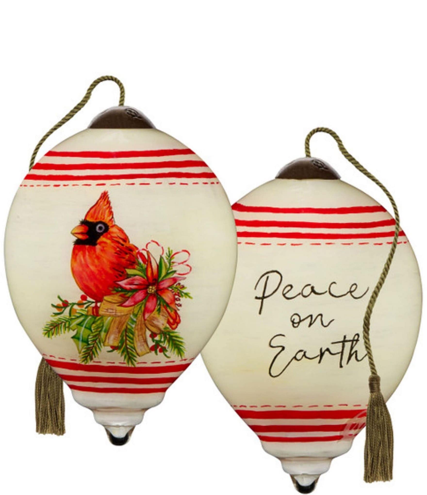 Ne' Qwa Art Peace On Earth Hand Pained Glass Ornament | Dillard's