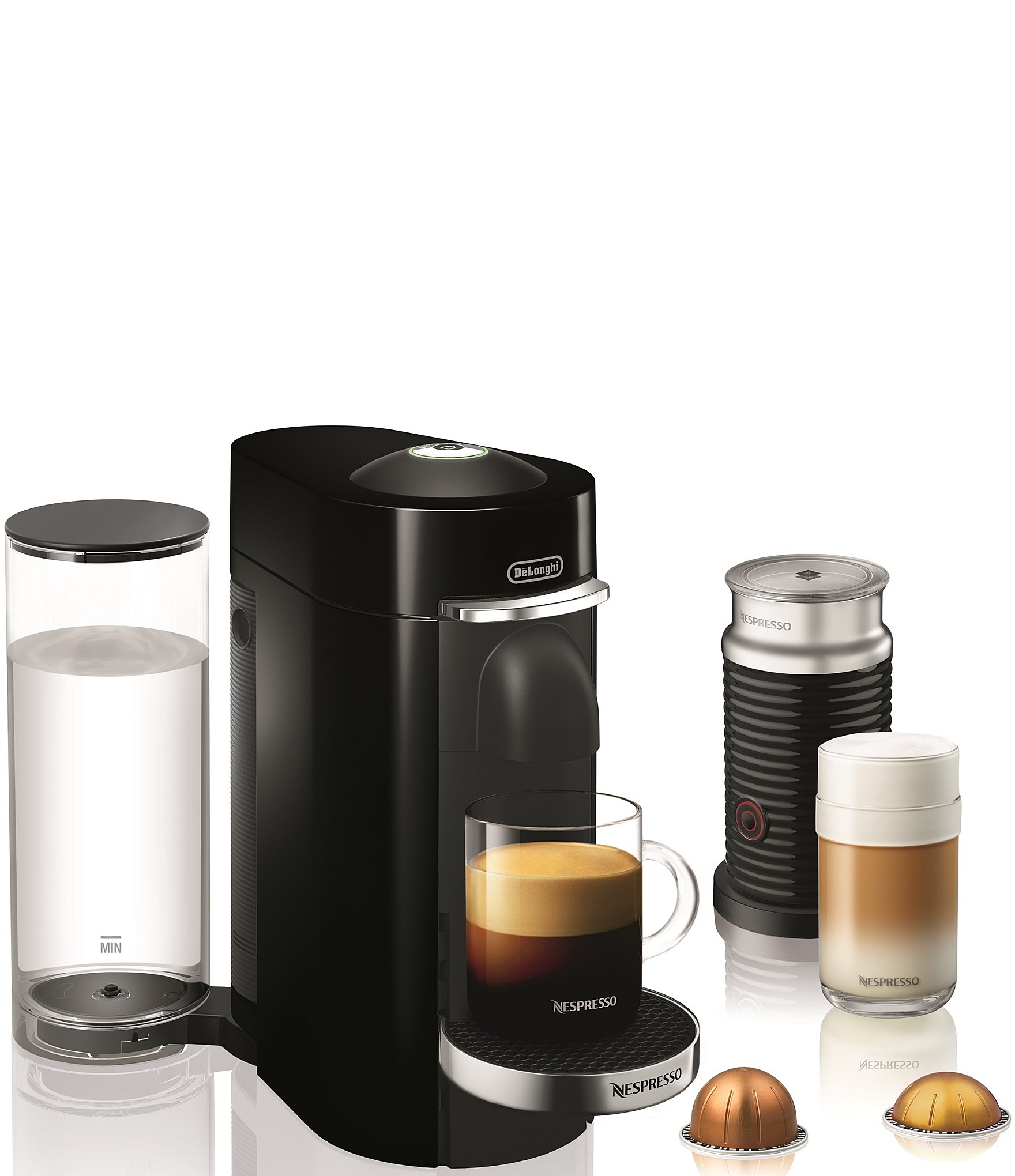 kemikalier hat Mikroprocessor Nespresso by Delonghi Vertuo Plus Deluxe Coffee & Espresso Maker with  Aerocinno | Dillard's